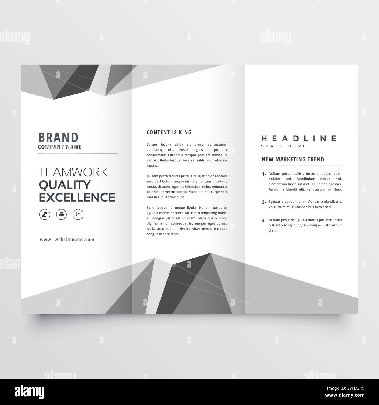 Gris minimal modèle de conception de brochure Illustration de Vecteur