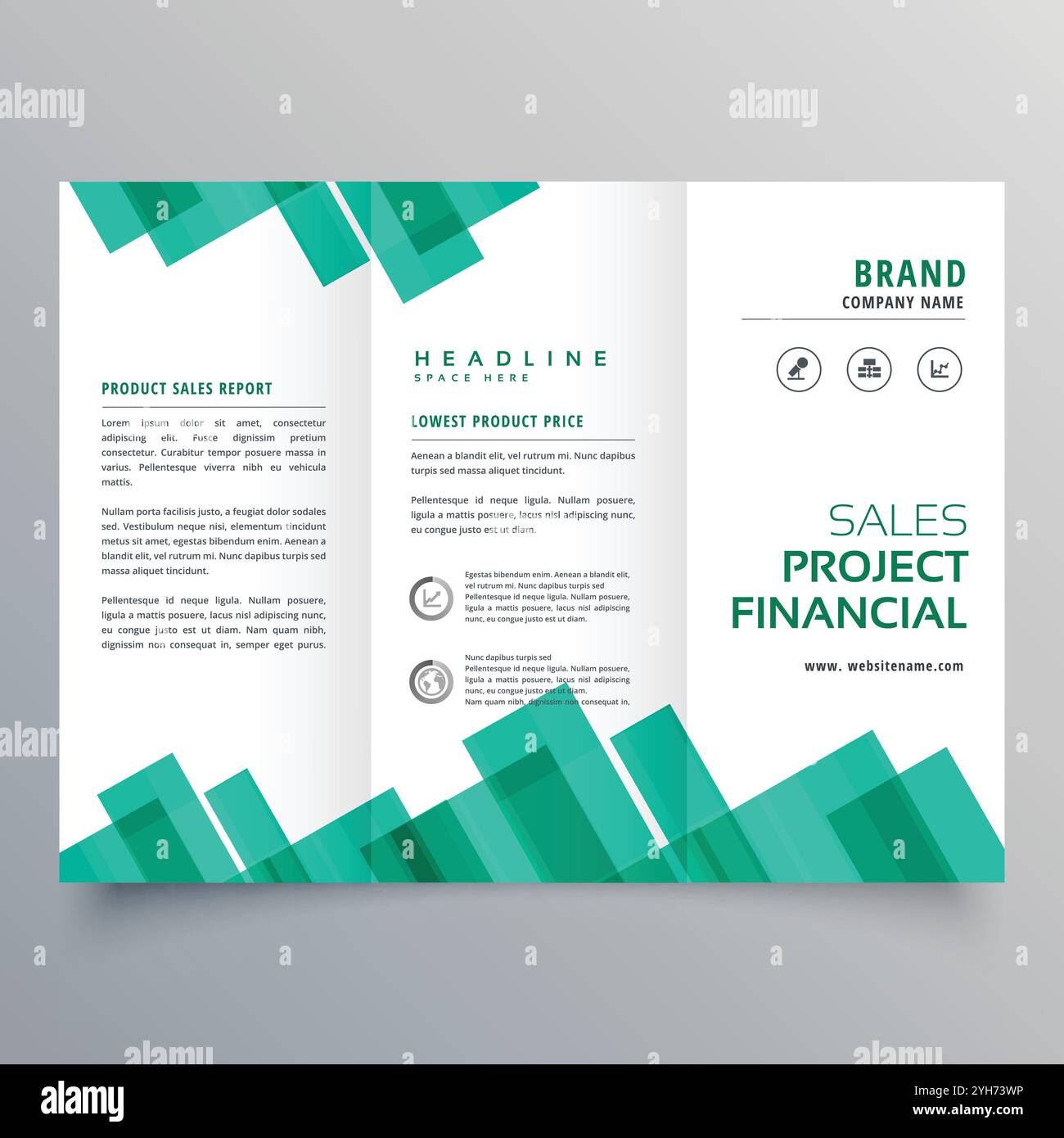 Brochure d'entreprise géométrique élégant modèle vecteur conception Illustration de Vecteur