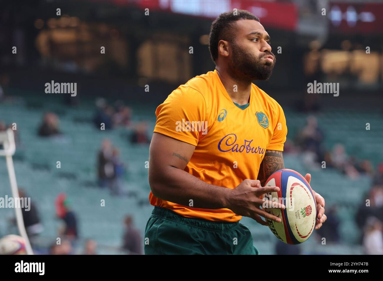 Londres, Royaume-Uni. 09 novembre 2024. L'australien Lukhan Salakaia-Loto (Randwick) lors des Autumn Nations Series entre l'Angleterre et l'Australie (Wallabies) au stade Allianz, Twickenham, Londres le 9 novembre 2024 crédit : action Foto Sport/Alamy Live News Banque D'Images