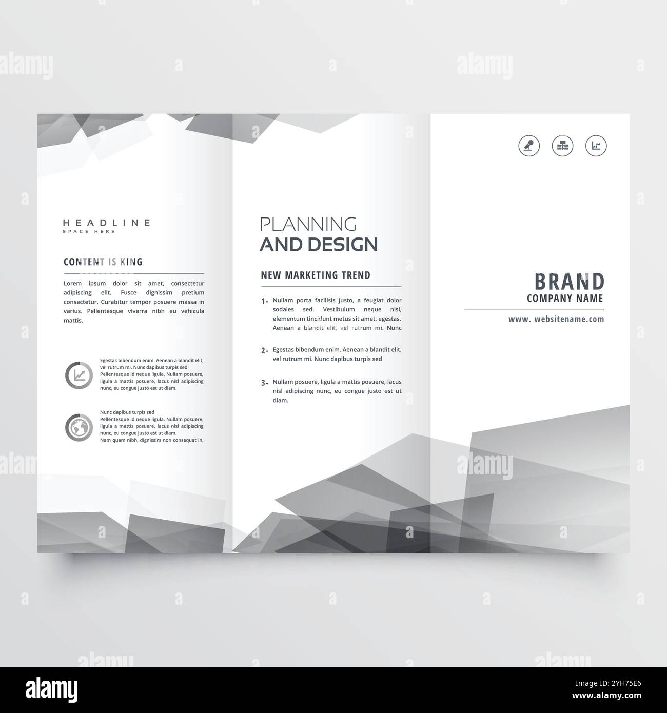 style subtil, brochure tripliée, motif vectoriel de présentation Illustration de Vecteur