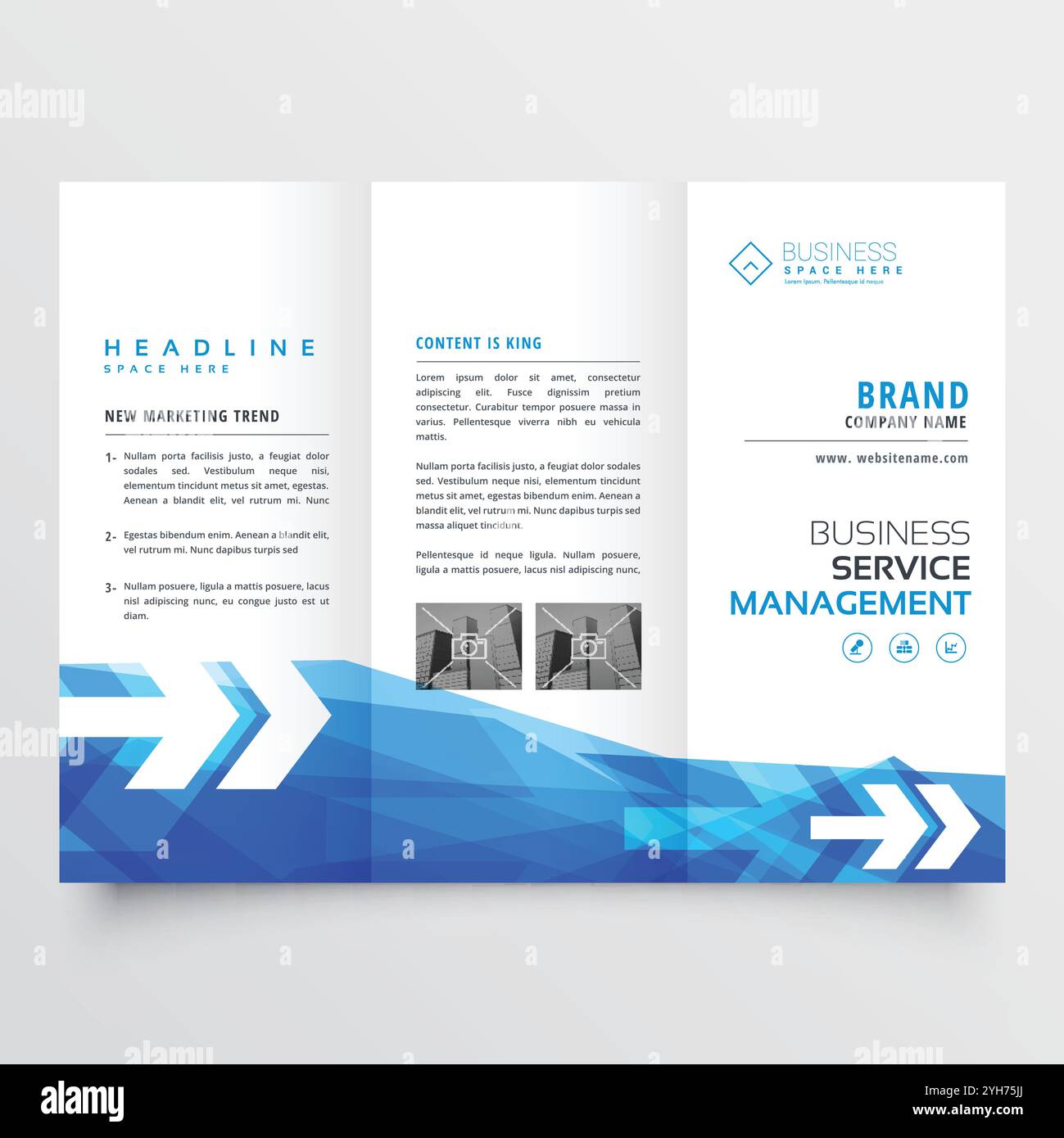 dépliant commercial abstrait en trois volets de la brochure de l'entreprise Illustration de Vecteur