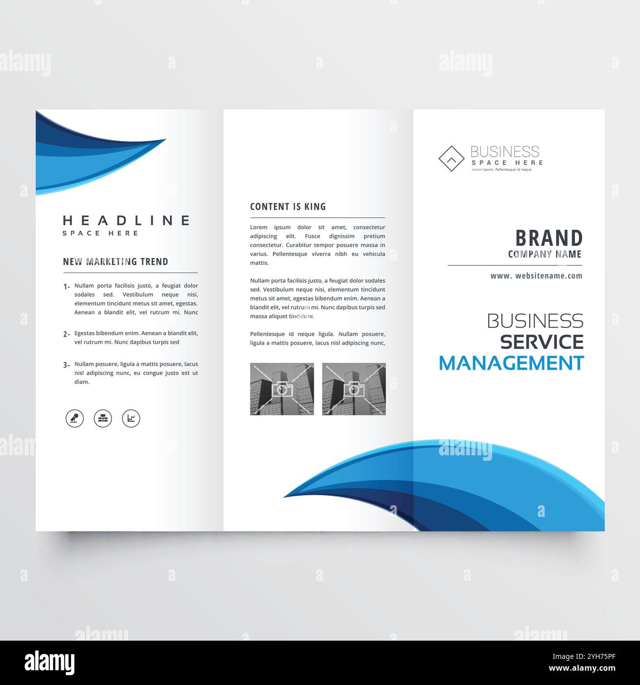 Bleu moderne design mise en page brochure affaires gelules Illustration de Vecteur