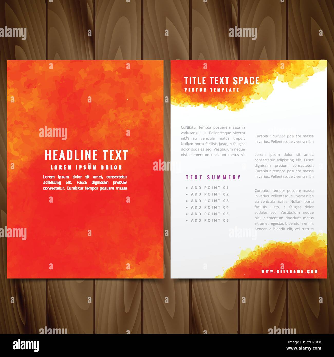 brochure créative avec illustration de la conception de modèle aux couleurs vives Illustration de Vecteur