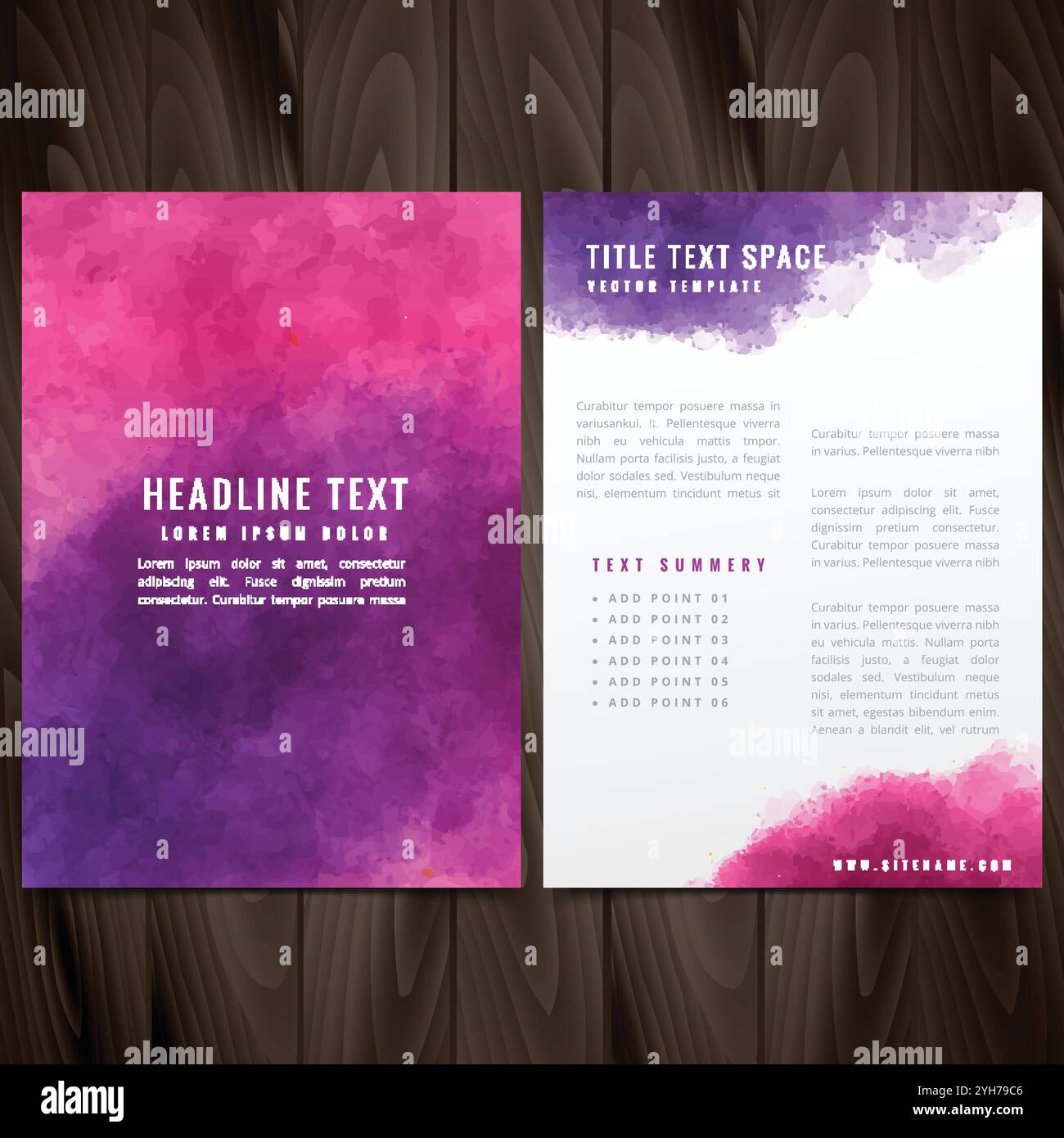 brochure créative avec illustration de la conception de modèle aux couleurs vives Illustration de Vecteur