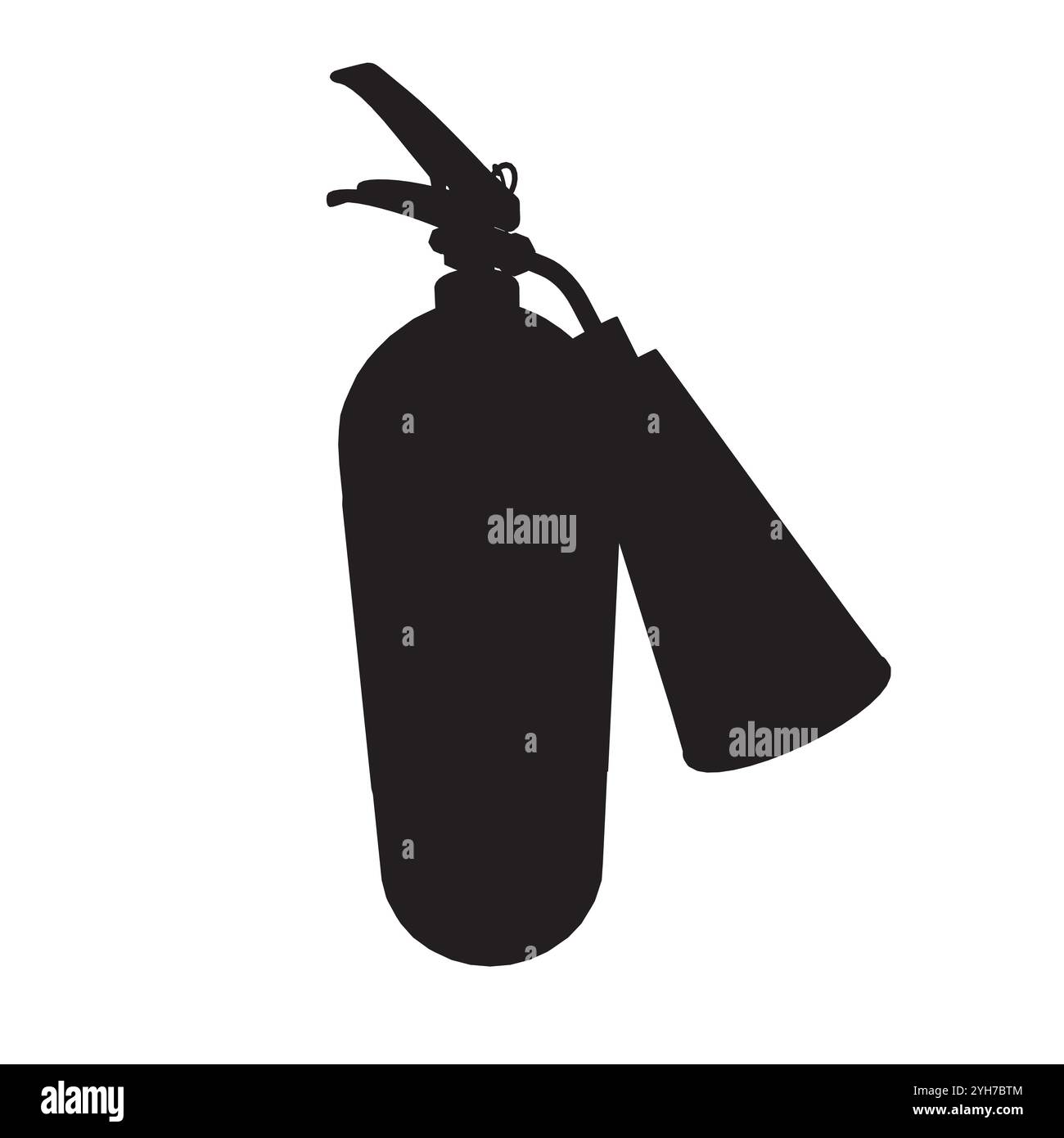 Silhouette extincteur icône Vector Design sur fond blanc. Illustration de Vecteur