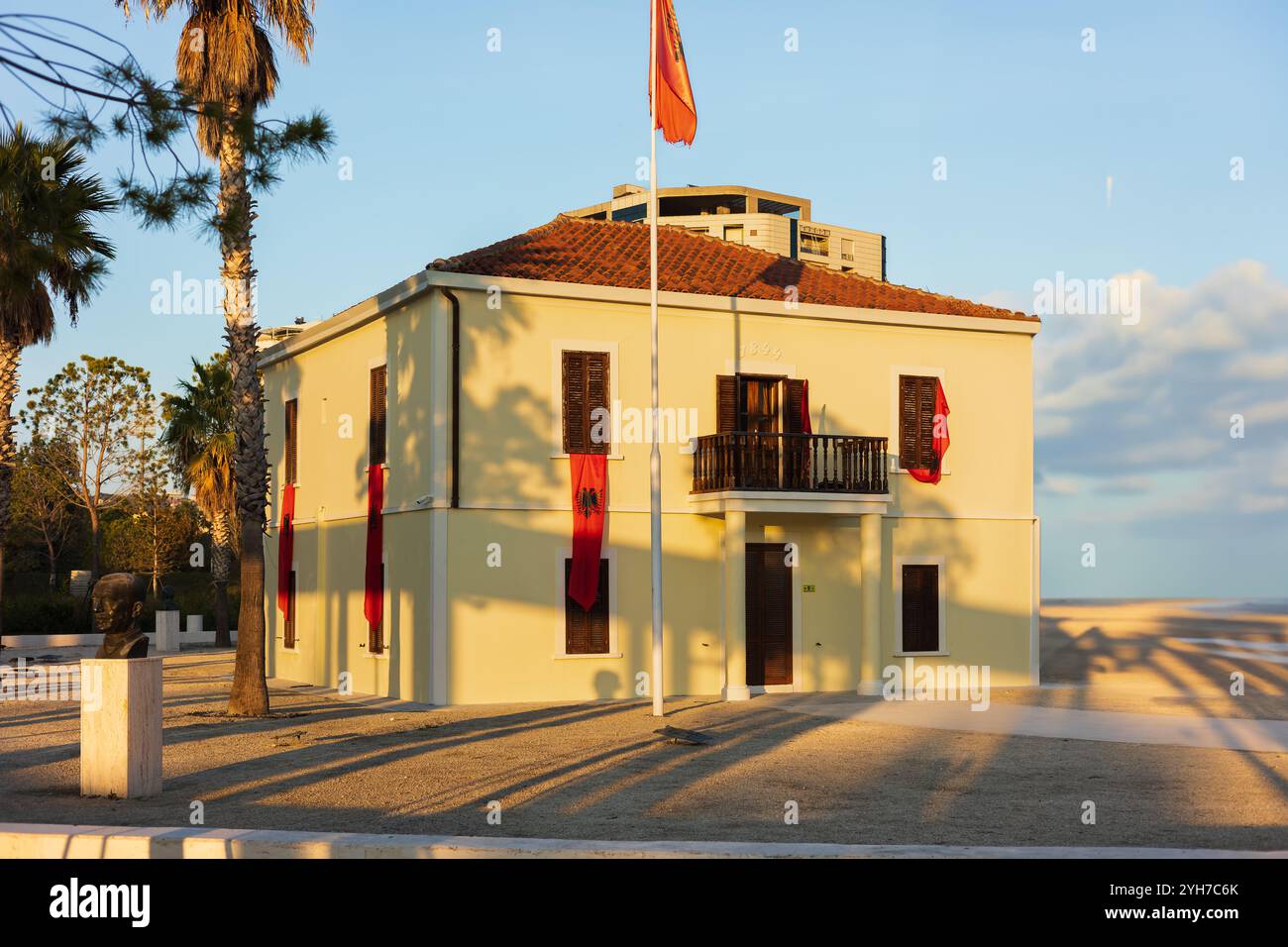 Musée national de l'indépendance à Vlore Albanie. Le musée de l'indépendance à Vlore. Balkans. Le Musée national de l'indépendance, fondé en 1936, est loc Banque D'Images
