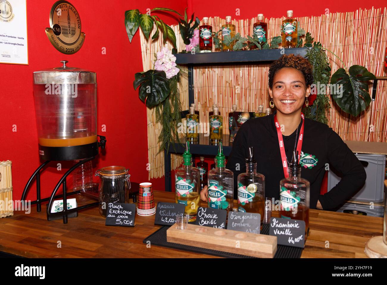 Paris, France. 9 novembre 2024. L’Atelier Desiles assiste au salon du bon. Sous l’égide du chef étoilé Thierry Marx, le salon du bon ouvre ses portes pour sa première édition du 8 au 10 novembre 2024 à la Grande Halle de la Villette à Paris. Crédit : Bernard Menigault/Alamy Live News Banque D'Images