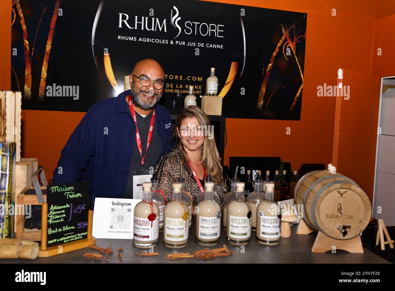 Paris, France. 9 novembre 2024. Maison Tresor assiste au salon du bon. Sous l’égide du chef étoilé Thierry Marx, le salon du bon ouvre ses portes pour sa première édition du 8 au 10 novembre 2024 à la Grande Halle de la Villette à Paris. Crédit : Bernard Menigault/Alamy Live News Banque D'Images