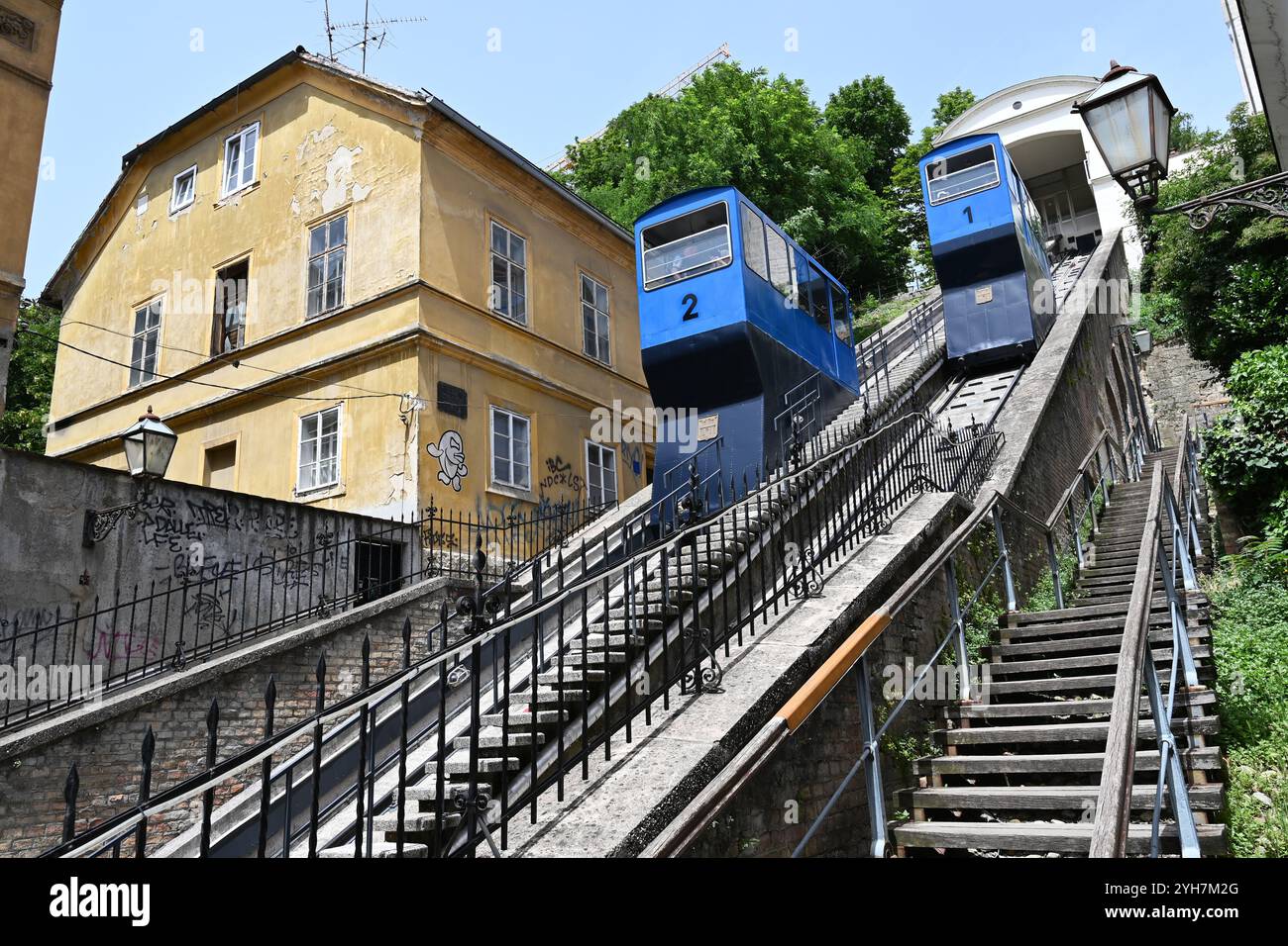 Funiculaire de Zagreb Banque D'Images