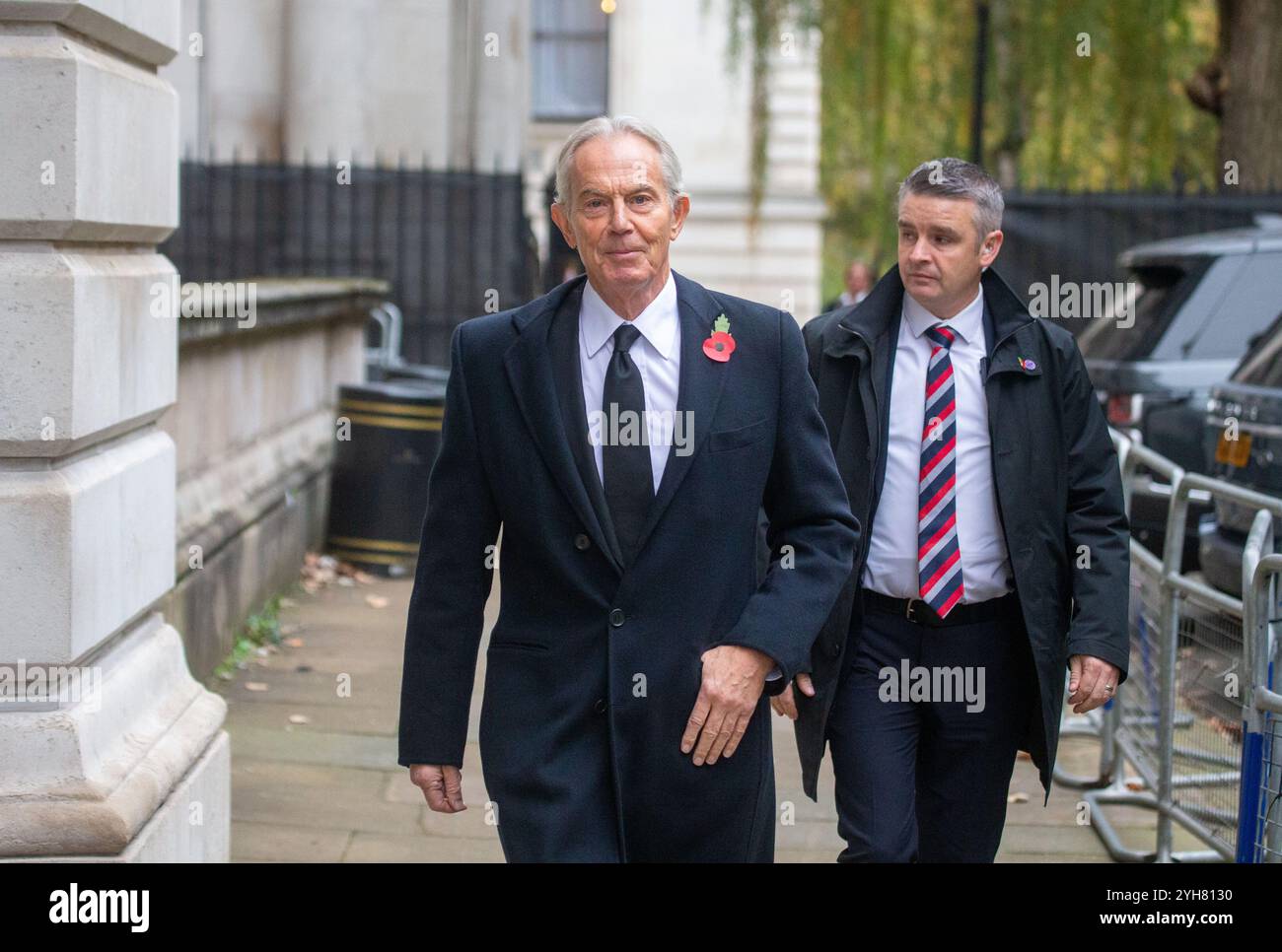 Londres, Angleterre, Royaume-Uni. 10 novembre 2024. L'ancien premier ministre britannique TONY BLAIR arrive à Downing Street avant d'assister à la cérémonie du dimanche du souvenir à Whitehall (crédit image : © Tayfun Salci/ZUMA Press Wire) USAGE ÉDITORIAL SEULEMENT! Non destiné à UN USAGE commercial ! Crédit : ZUMA Press, Inc/Alamy Live News Banque D'Images