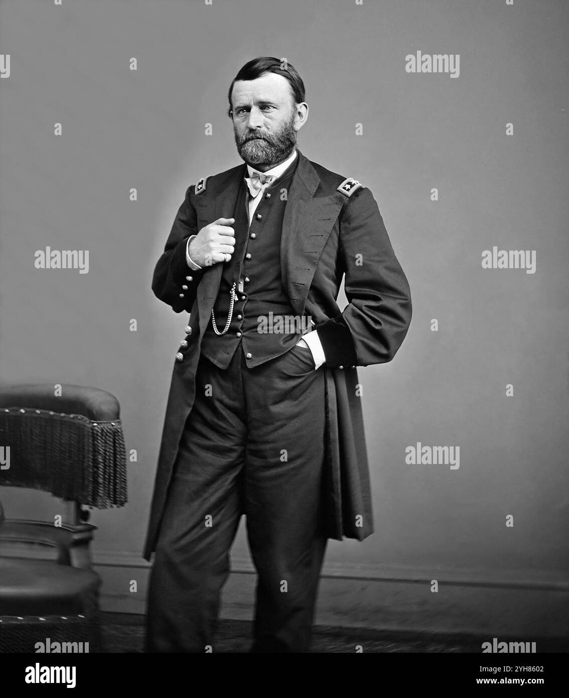 Portrait du général Ulysses S. Grant. Créé entre 1860-65. Créé par Mathew Brady Studio. Banque D'Images