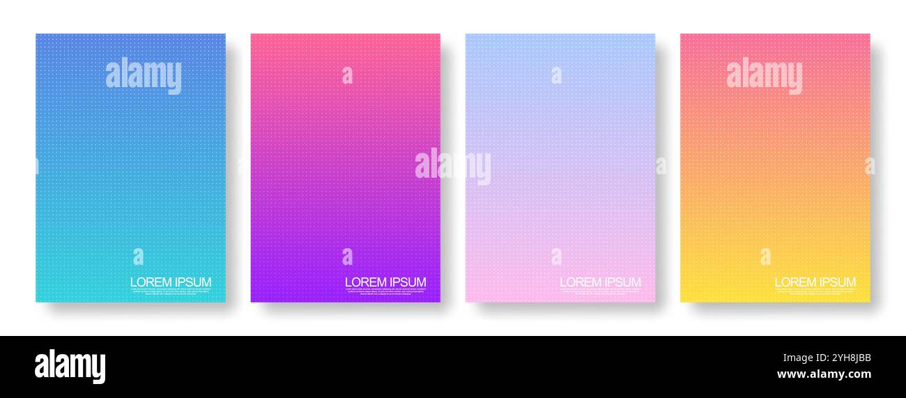 Conception minimale de couverture, mise en page, livre, modèle d'affiche et conception de flyer. Fond coloré abstrait avec une texture dégradée Illustration de Vecteur