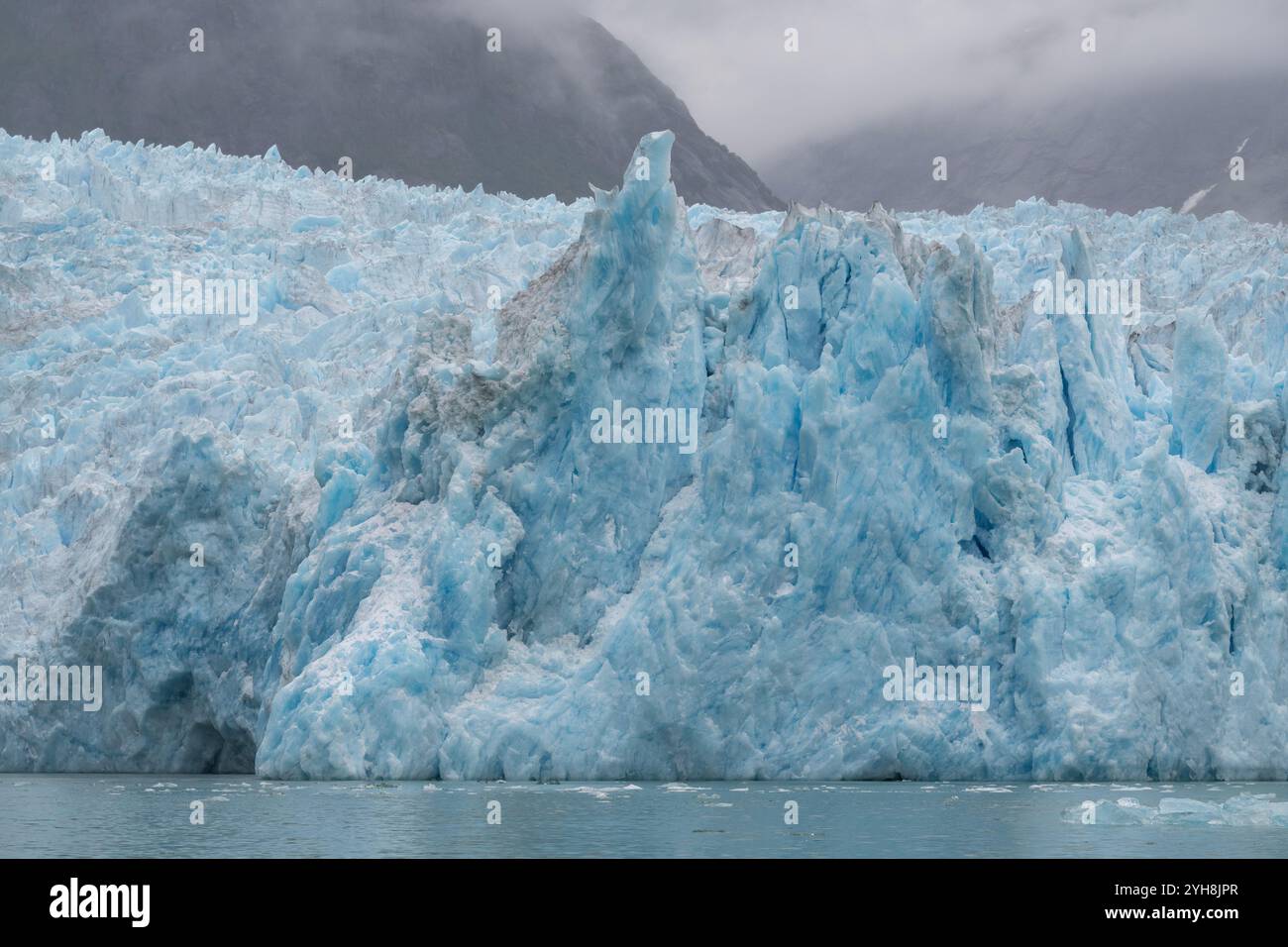 Alaska, baie LeConte, glacier LeConte. Face du glacier. Banque D'Images