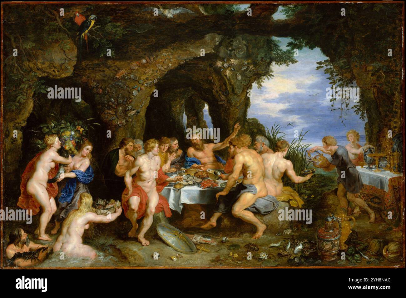 Titre : la fête de Acheloüs artiste : Peter Paul Rubens et Jan Brueghel L'aîné année : CA. 1615 médium : huile sur bois dimensions : 108 x 163,8 cm emplacement : le Metropolitan Museum of Art Banque D'Images