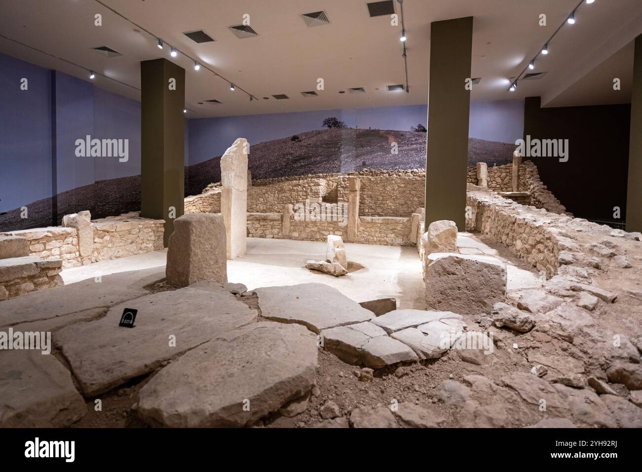 Repliica du bâtiment d, Göbeklitepe représenté dans sa taille réelle, Musée archéologique de Şanlıurfa Banque D'Images