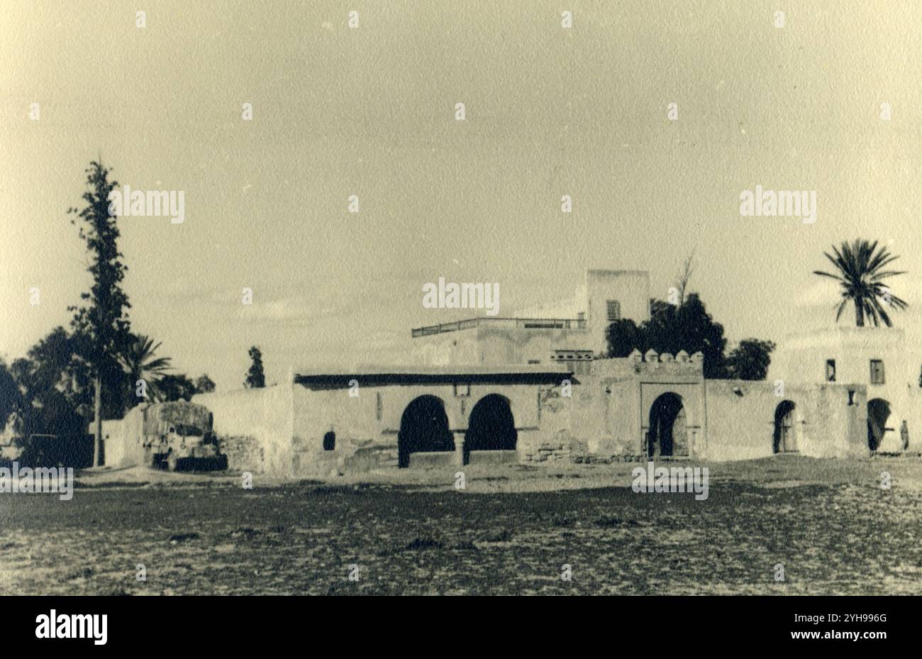 WW2 - WWII, seconde guerre mondiale, ville de Derna, Libye, Afrique, 1942 Banque D'Images