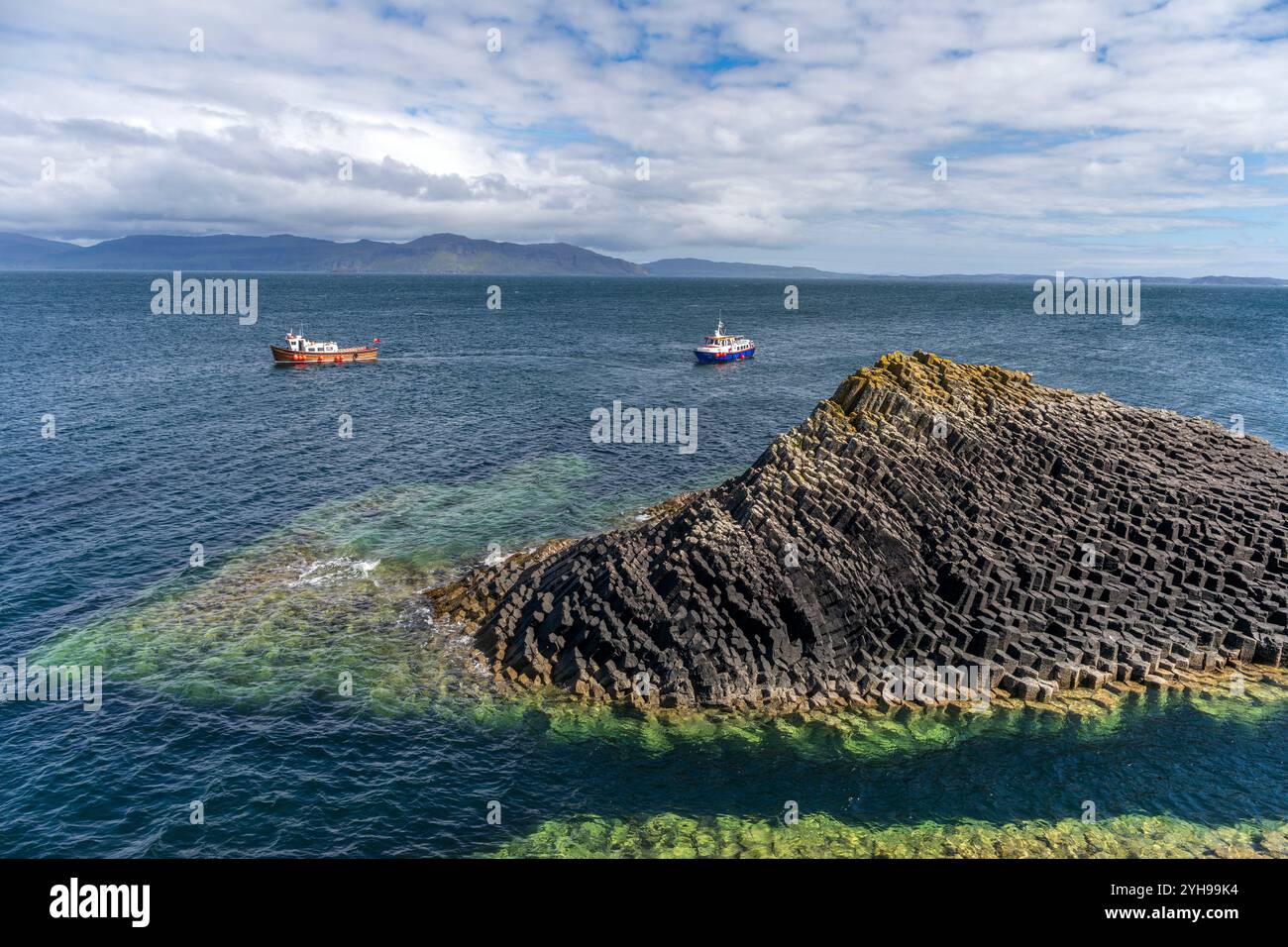 Staffa ; île au large de Mull ; Écosse ; Royaume-Uni Banque D'Images