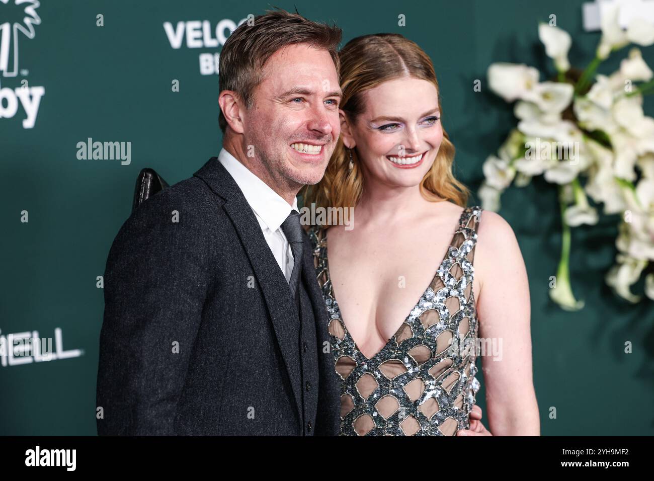 WEST HOLLYWOOD, LOS ANGELES, CALIFORNIE, États-Unis - NOVEMBRE 09 : Chris Hardwick et sa femme Lydia Hearst arrivent au Gala Baby2Baby 2024 présenté par Paul Mitchell au Pacific Design Center le 9 novembre 2024 à West Hollywood, Los Angeles, Californie, États-Unis. (Photo de Xavier Collin/image Press Agency) Banque D'Images