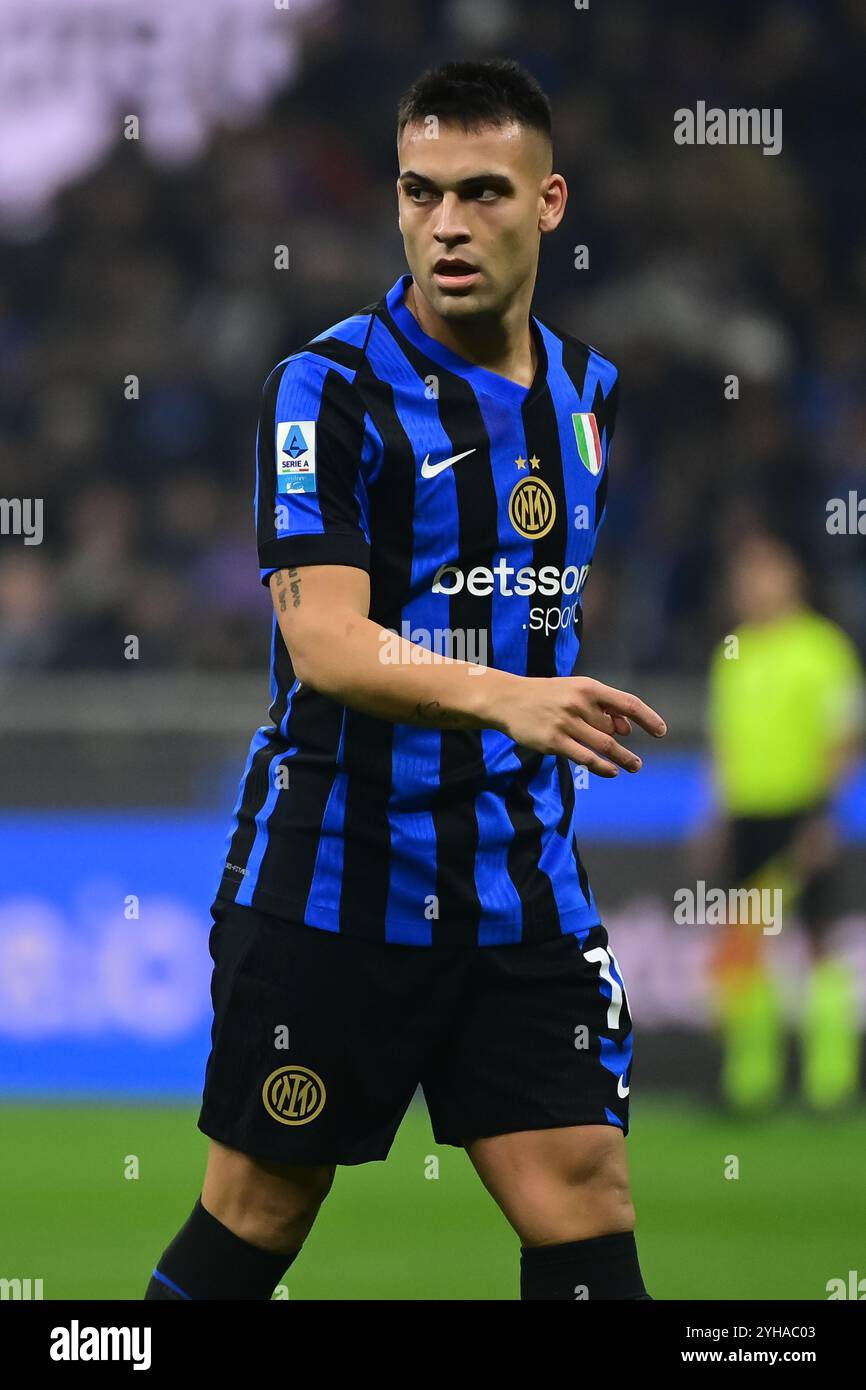 Milan, Italie, le 10 novembre 2024. L'attaquant argentin #10 de l'Inter Milan Lautaro Martinez lors du match de football italien Serie A L'Inter Milan et la SSC Napoli au stade San Siro de Milan, Italie, le 10 novembre 2024 crédit : Piero Cruciatti/Alamy Live News Banque D'Images