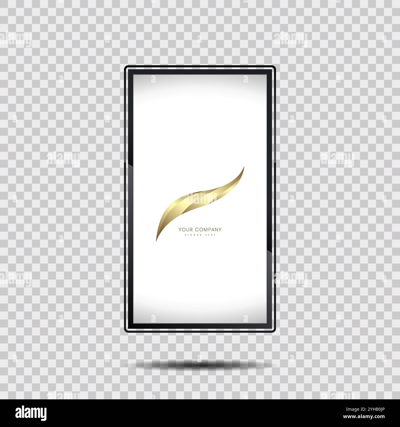 Conception réaliste de maquette d'écran de télévision, un panneau LED élégant, type LCD, conception vectorielle de maquette d'affichage de grand moniteur d'ordinateur Illustration de Vecteur