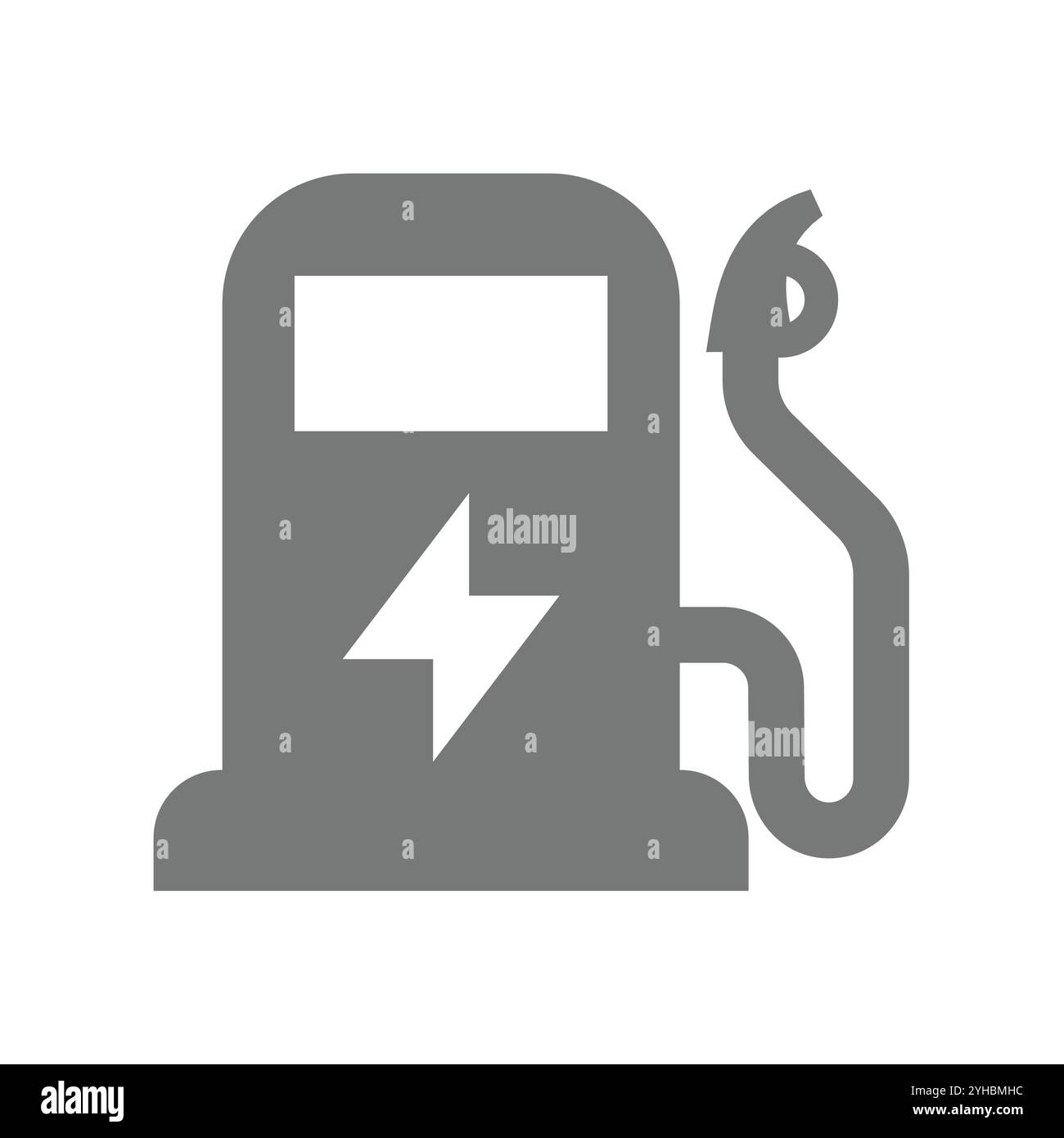 Icône de vecteur de chargeur de voiture électrique. Pompe de station-service avec symbole de charge. Illustration de Vecteur