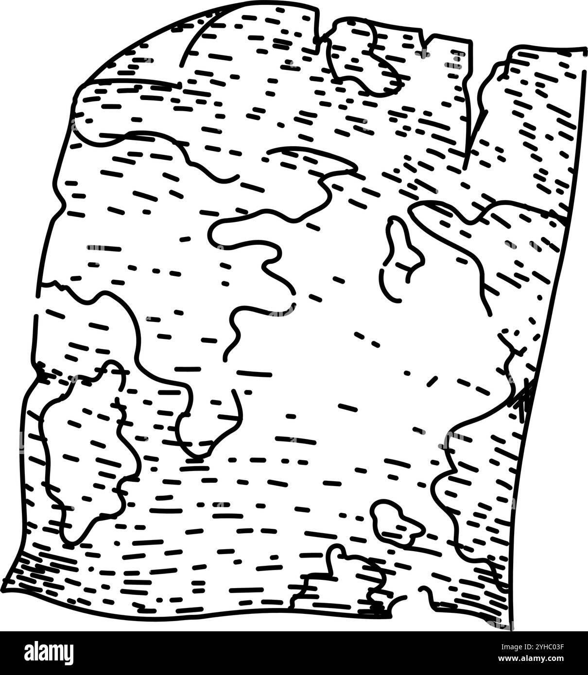 navigation vieille carte esquisse de vecteur dessiné à la main Illustration de Vecteur