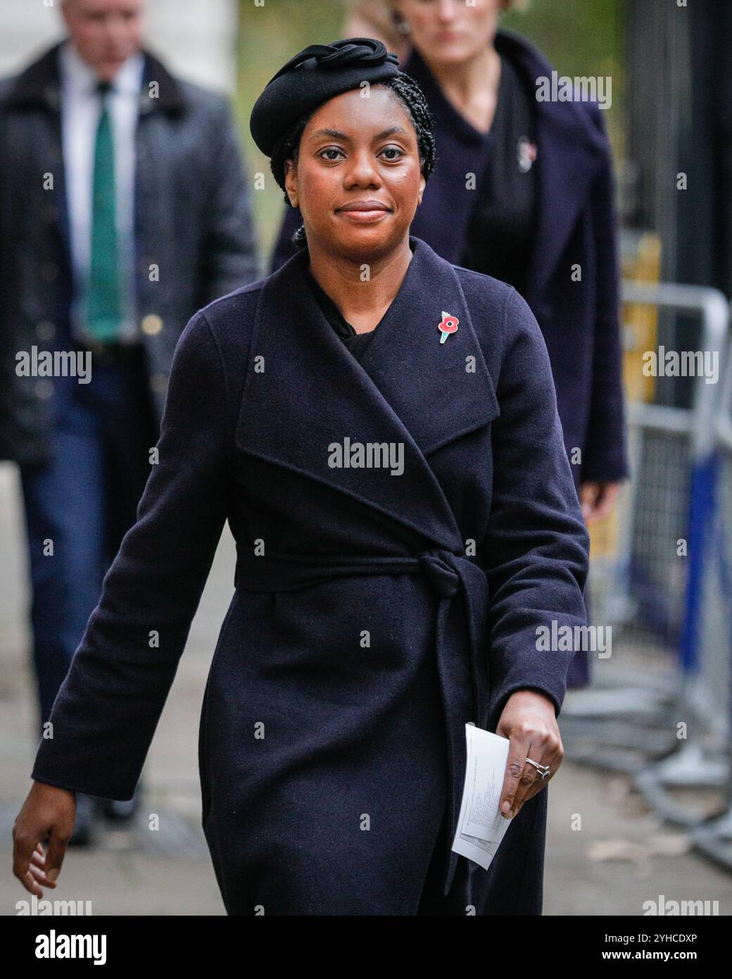 Downing Street, Londres, Royaume-Uni. 10 novembre 2024. Kemi Badenoch, chef du Parti conservateur. Des politiciens, y compris d'anciens premiers ministres, sont vus marcher dans Downing Street en route pour assister à la cérémonie du dimanche du souvenir à Whitehall à Westminster. Crédit : Imageplotter/Alamy Live News Banque D'Images