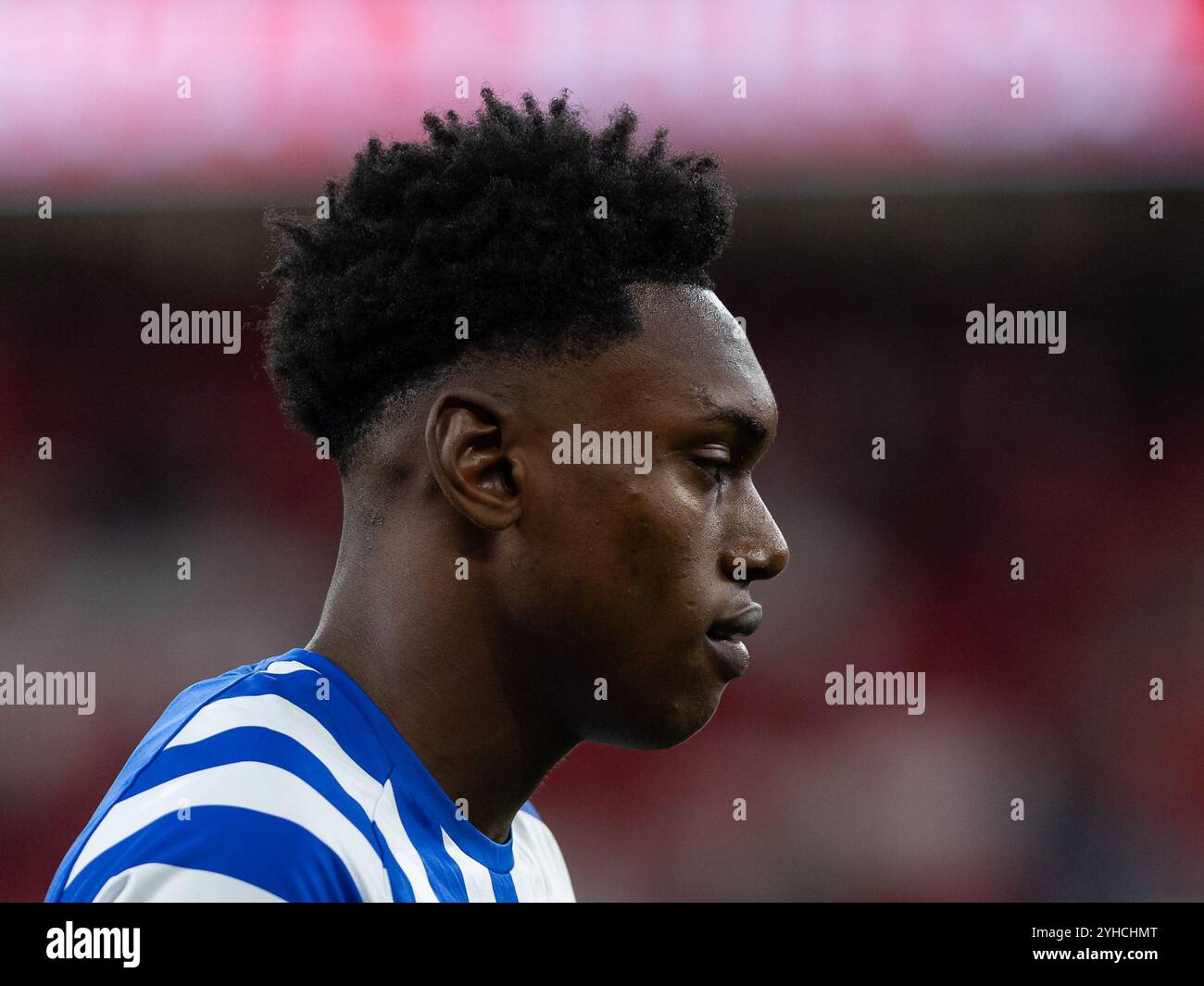 10 novembre 2024. Lisbonne, Portugal. L'attaquant de Porto de l'Espagne Samu Omorodion (9) en action lors du match de la Journée 11 de Liga Portugal Betclic, SL Benfica vs FC Porto crédit : Alexandre de Sousa/Alamy Live News Banque D'Images