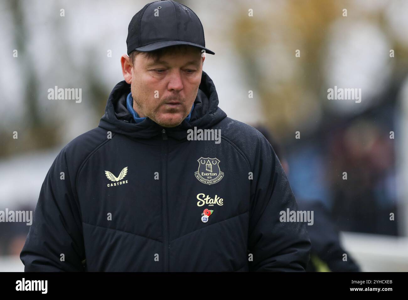 Londres, Royaume-Uni. 10 novembre 2024. Brian Sørensen lors de Crystal Palace vs Everton en Super League féminine. Banque D'Images