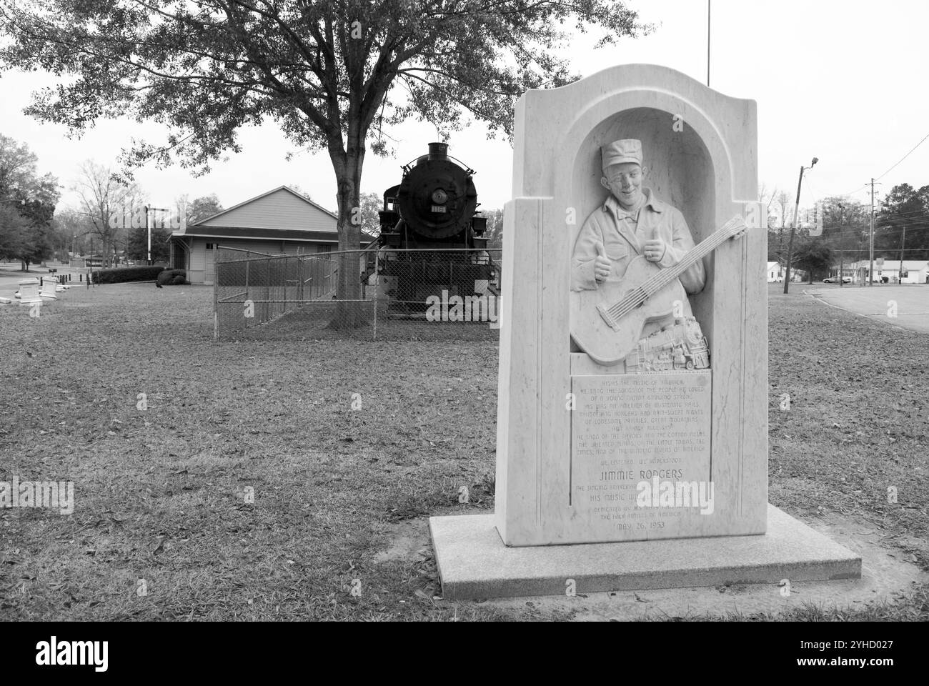 Lieu de naissance et musée de Jimmie Rodgers à Meridian, Mississippi, États-Unis. Banque D'Images