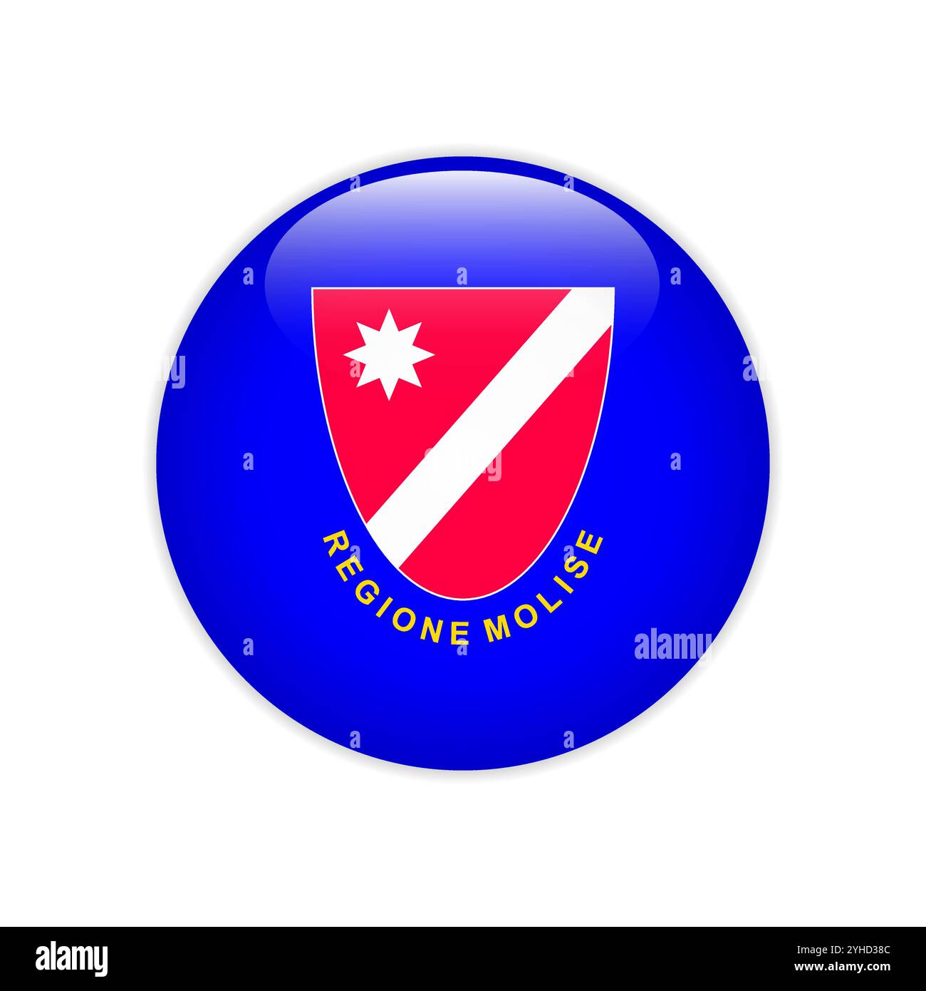 Bouton drapeau molise Illustration de Vecteur