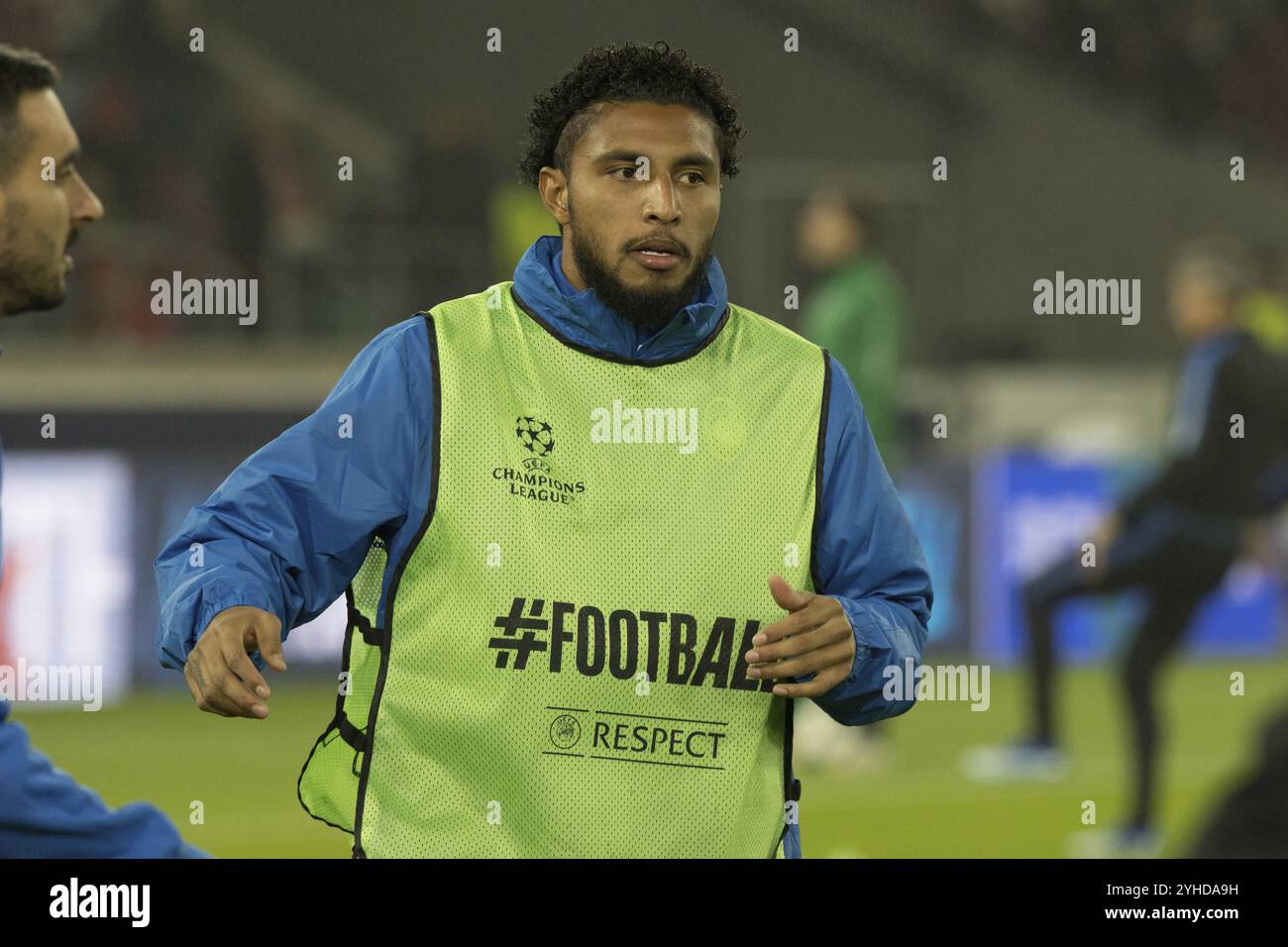 Match de football, EDERSON Atalanta Bergamo échauffement devant le match, Stuttgart Arena, Stuttgart Banque D'Images