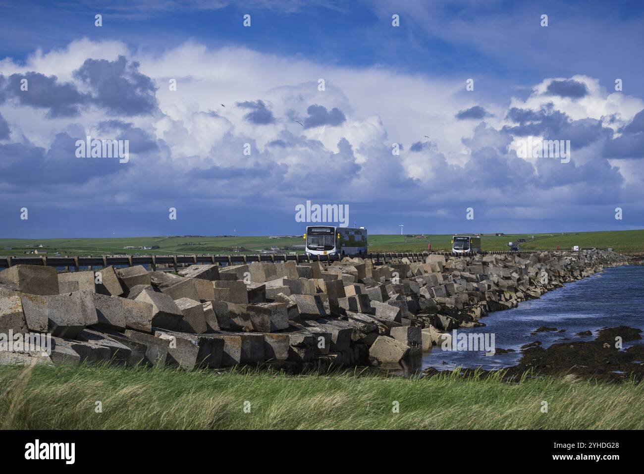 Churchill Barrier No 3, Scapa Flow, South Ronaldsay, Orkney Islands, Écosse, Royaume-Uni, Europe Banque D'Images