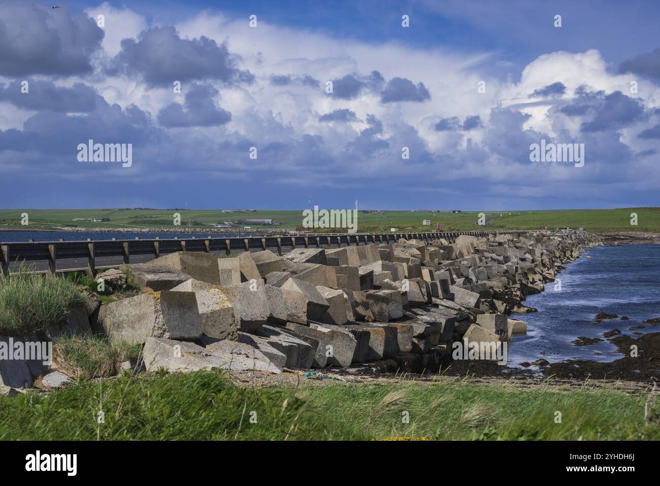 Churchill Barrier No 3, Scapa Flow, South Ronaldsay, Orkney Islands, Écosse, Royaume-Uni, Europe Banque D'Images