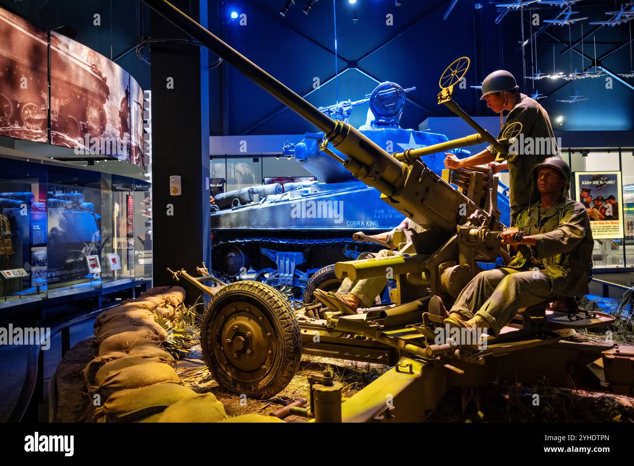 Fort Richardson canon d'artillerie soldats VA photo teintée couleur