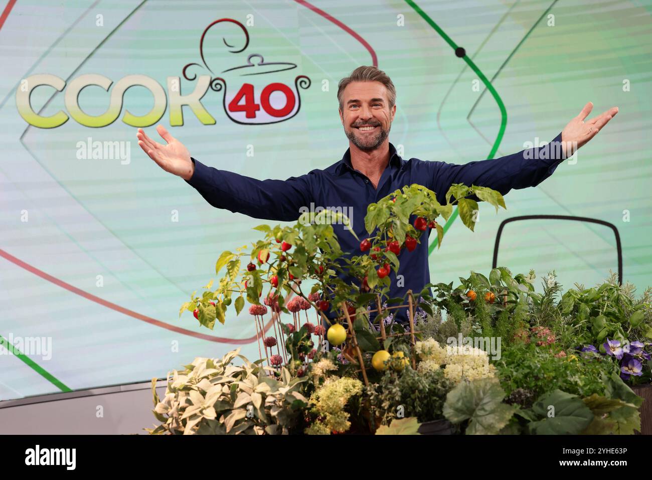 Napoli, Italie. 11 novembre 2024. Napoli 11 novembre 2024, studi televisivi Rai programma Cook40 condotto da Flavio Montrucchio. (Photo de Alessandro Garofalo/Lapresse) crédit : LaPresse/Alamy Live News Banque D'Images