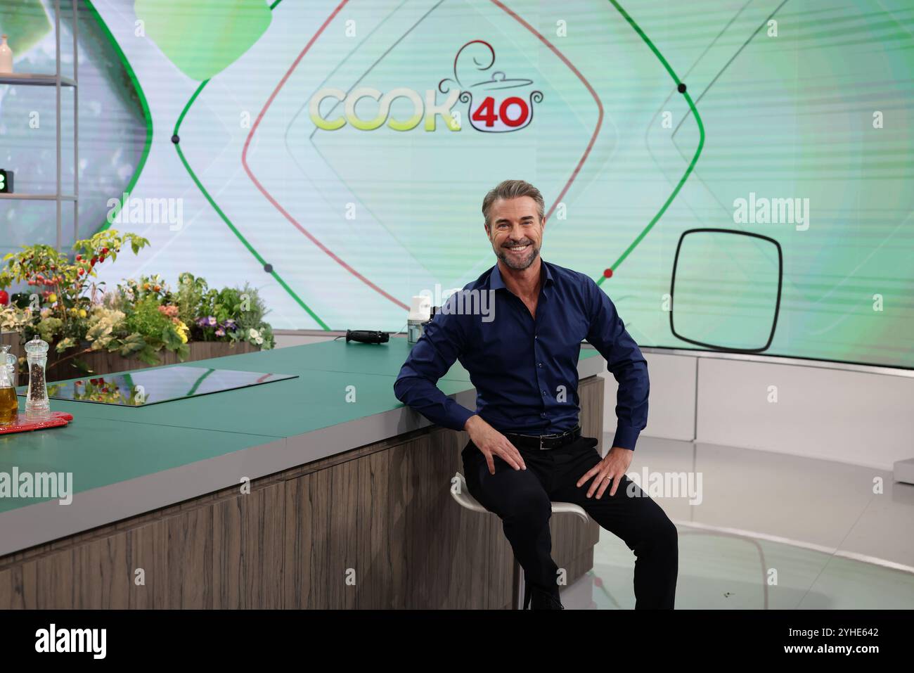 Napoli, Italie. 11 novembre 2024. Napoli 11 novembre 2024, studi televisivi Rai programma Cook40 condotto da Flavio Montrucchio. (Photo de Alessandro Garofalo/Lapresse) crédit : LaPresse/Alamy Live News Banque D'Images