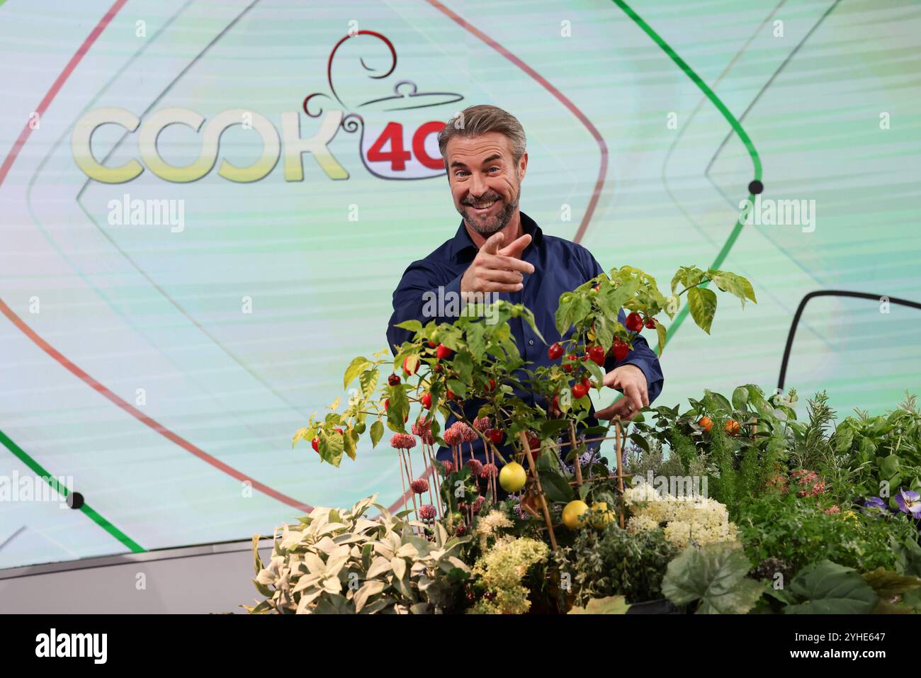 Napoli, Italie. 11 novembre 2024. Napoli 11 novembre 2024, studi televisivi Rai programma Cook40 condotto da Flavio Montrucchio. (Photo de Alessandro Garofalo/Lapresse) crédit : LaPresse/Alamy Live News Banque D'Images