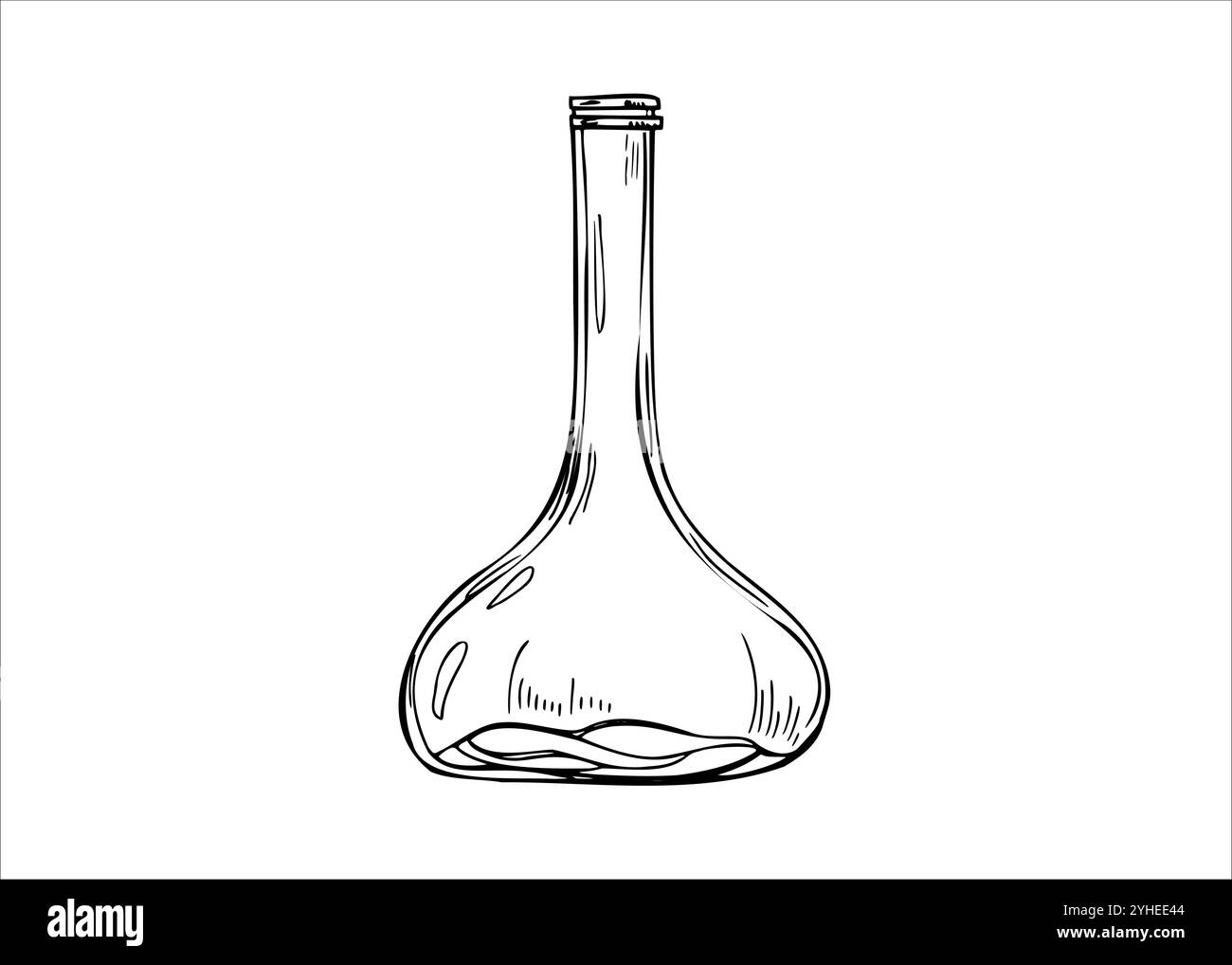 Vector vide Reed diffuseur illustration d'esquisse graphique isolée réaliste peinte par des encres noires. Vaporisateur pour huile essentielle de parfum biologique Illustration de Vecteur