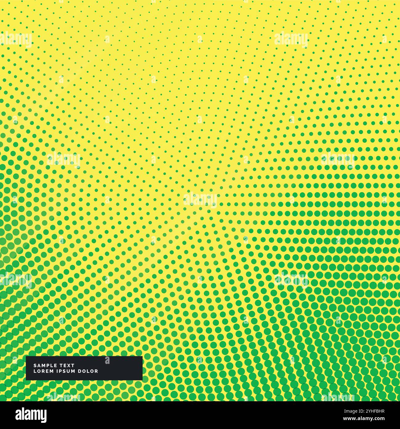 Fond jaune avec effet demi-teinte vert Illustration de Vecteur
