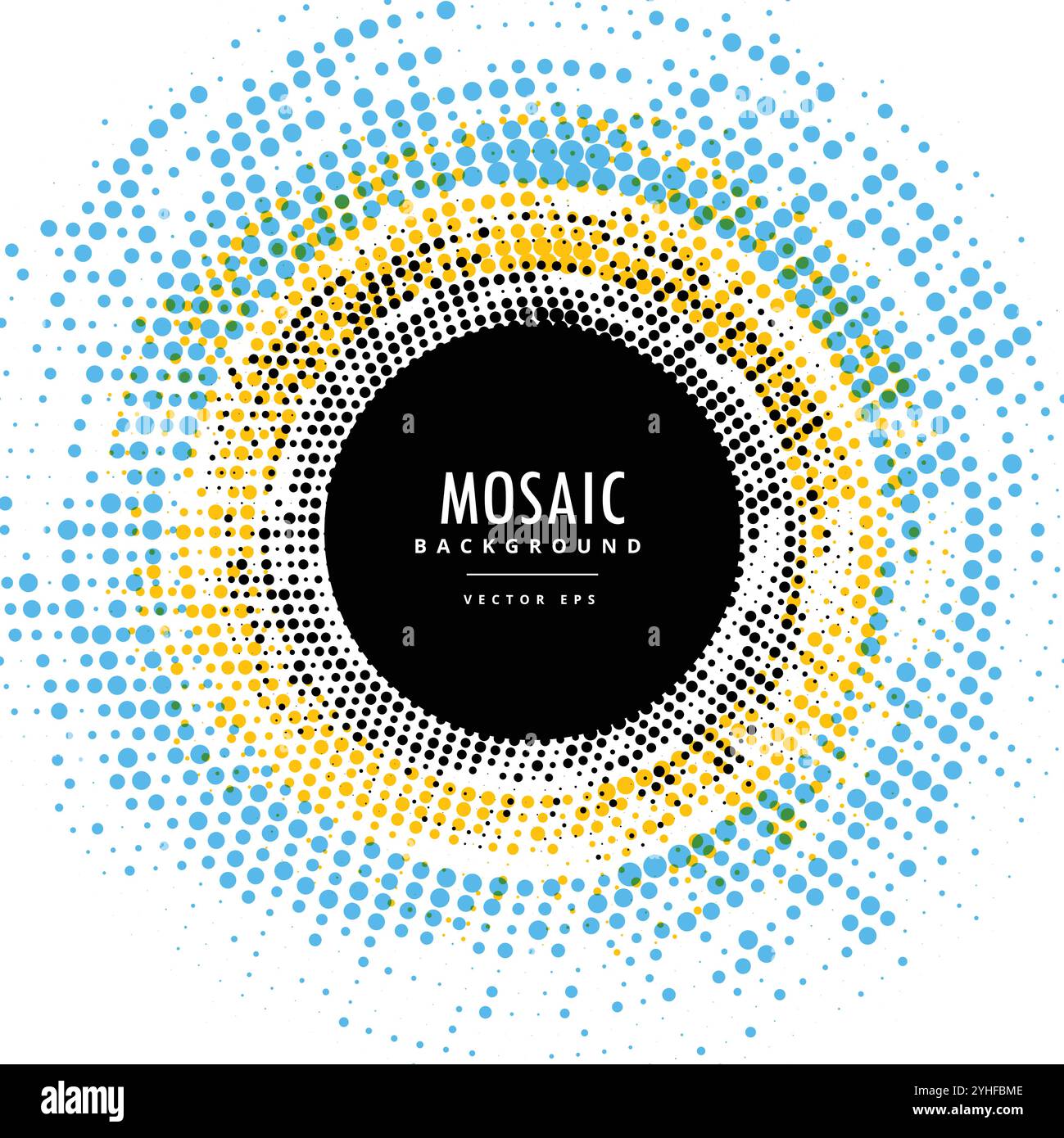 Résumé fond cercle Effet mosaïque Illustration de Vecteur