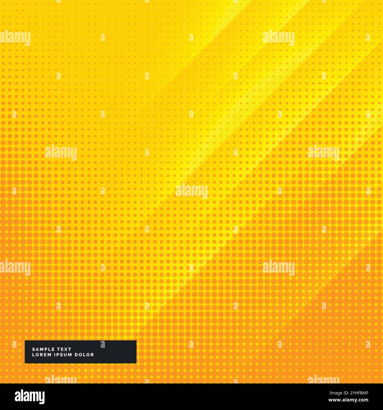 arrière-plan jaune haltone avec lignes brillantes Illustration de Vecteur