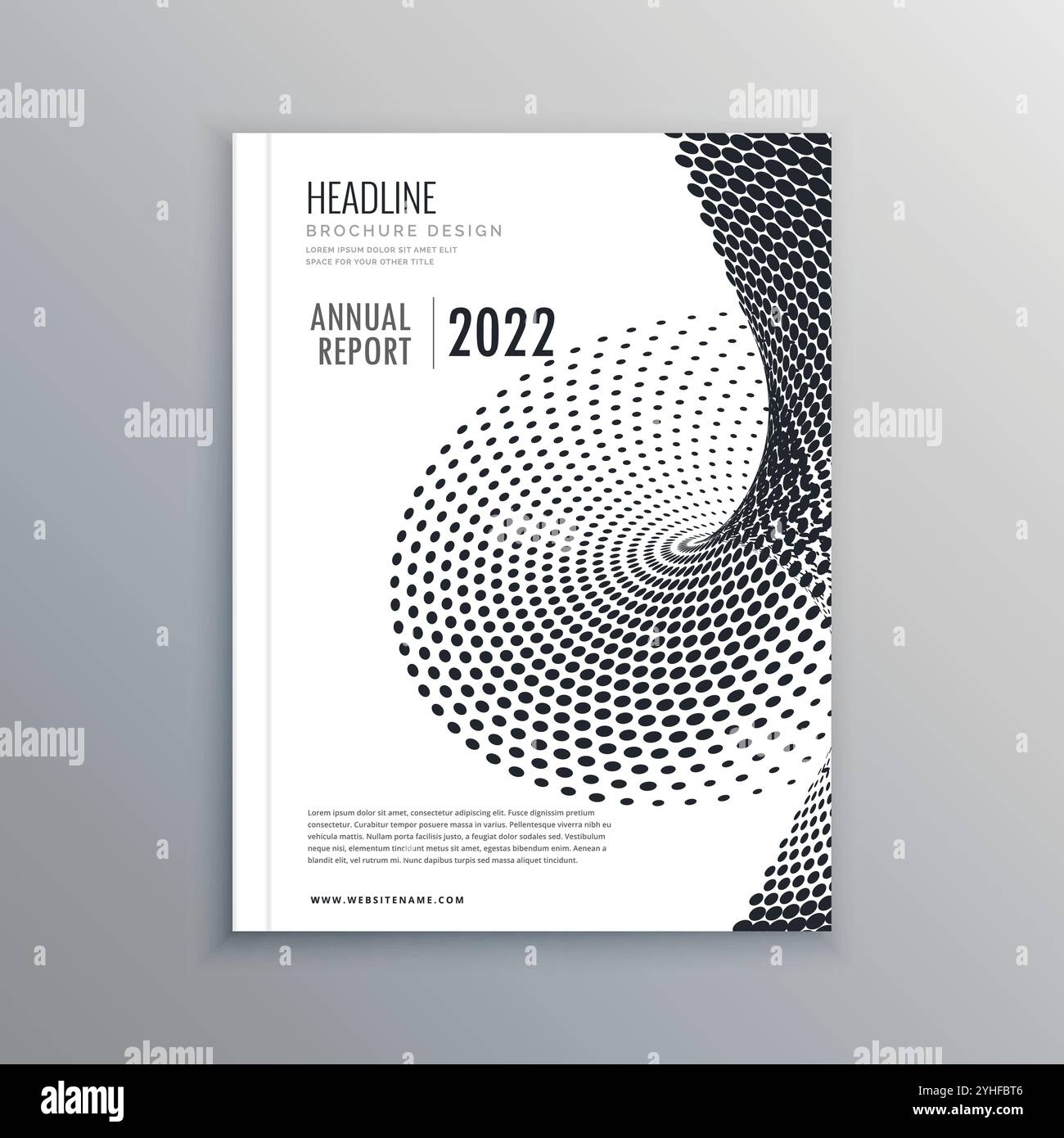 Brochure flyer design avec effet de demi-teinte Illustration de Vecteur