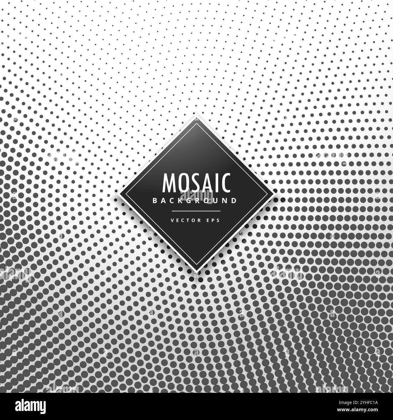 Arrière-plan de la mosaïque de demi-teinte Illustration de Vecteur