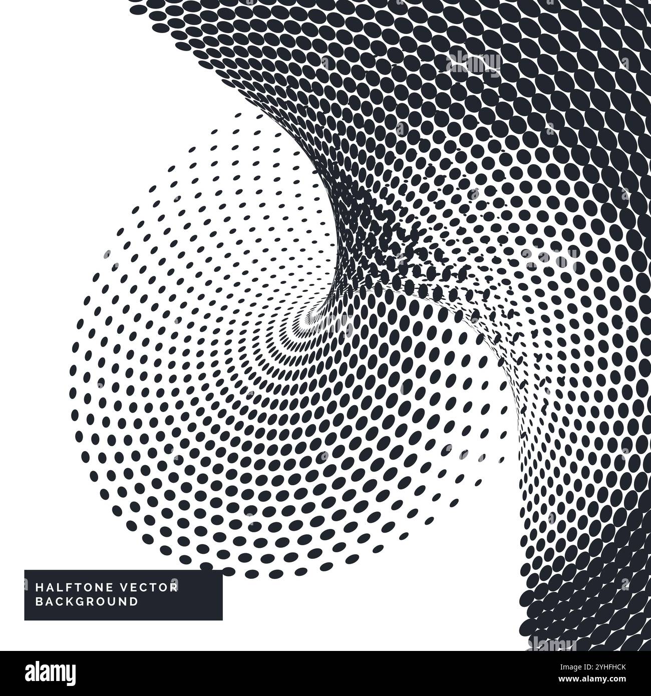 Fond noir et blanc avec des points de trame Illustration de Vecteur