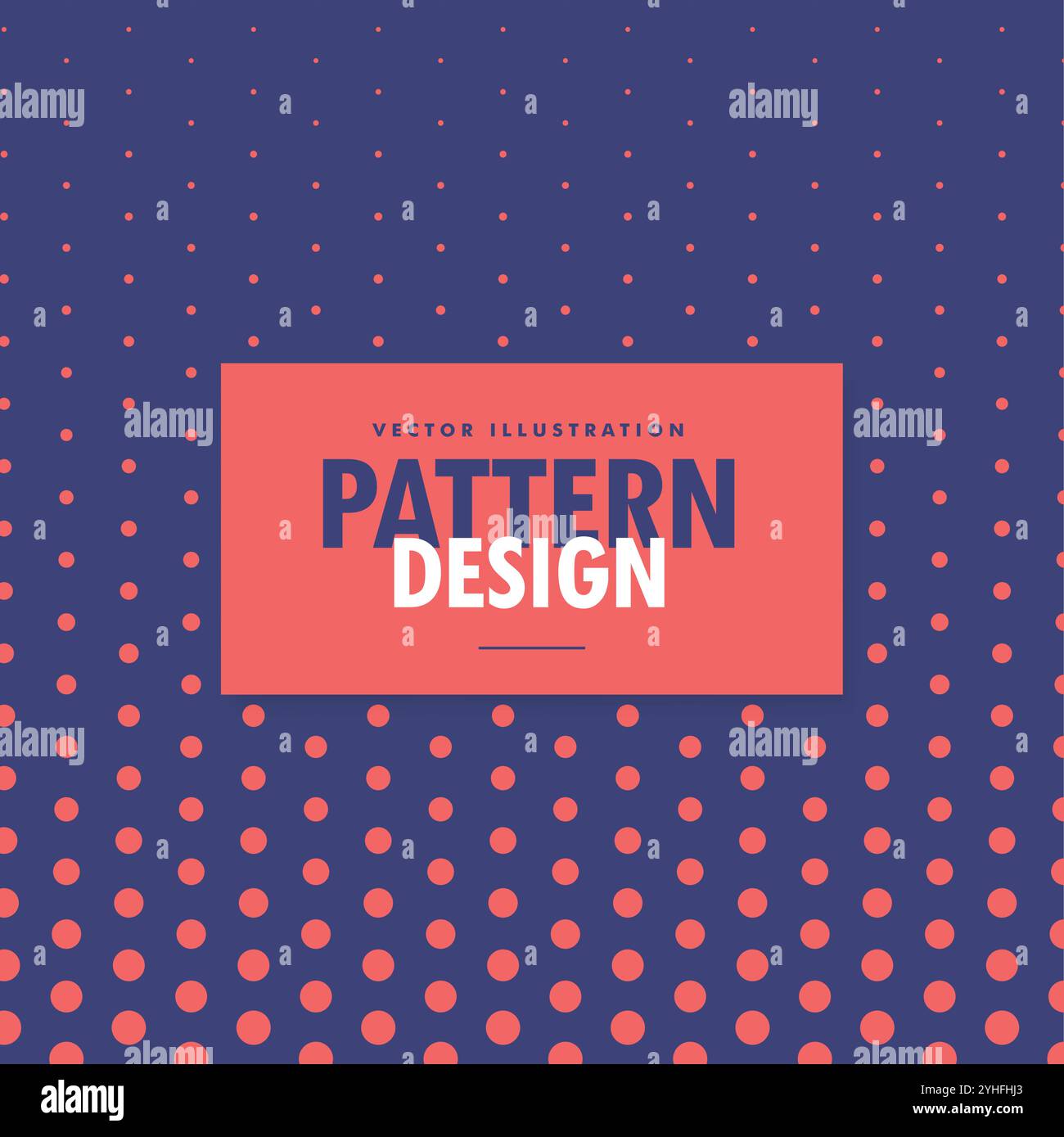 Fond bleu avec des cercles de demi-teinte rouge à pois Illustration de Vecteur