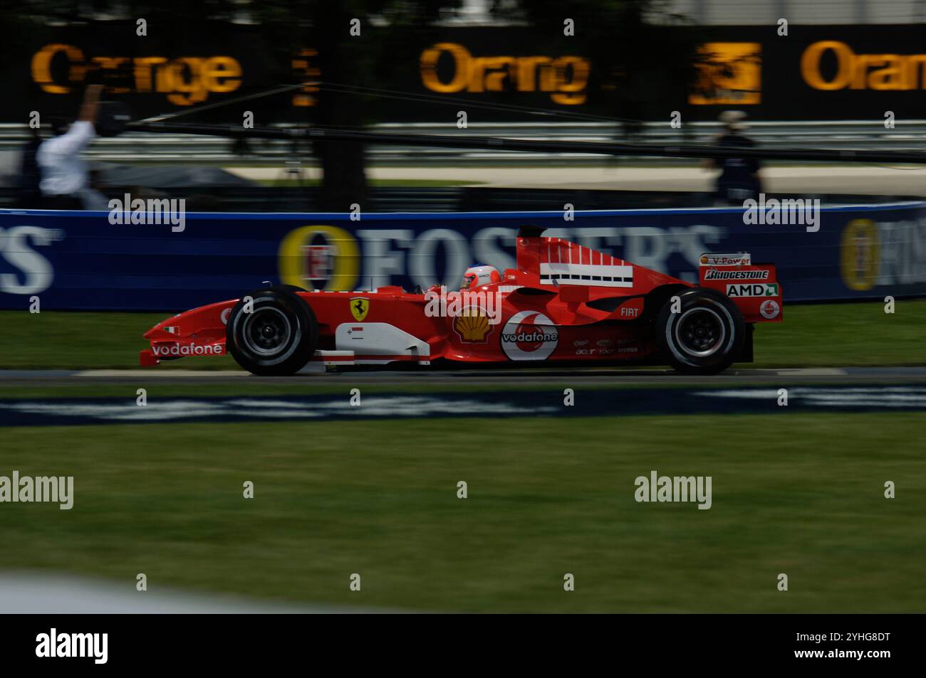 Indianapolis Motor Speedway 6-17-2005 Indianapolis, AUX États-Unis Rubens Barrichello arrondissant le virage 9 à l'Indianapolis Motor Speedway Road coruse à la 2 Banque D'Images