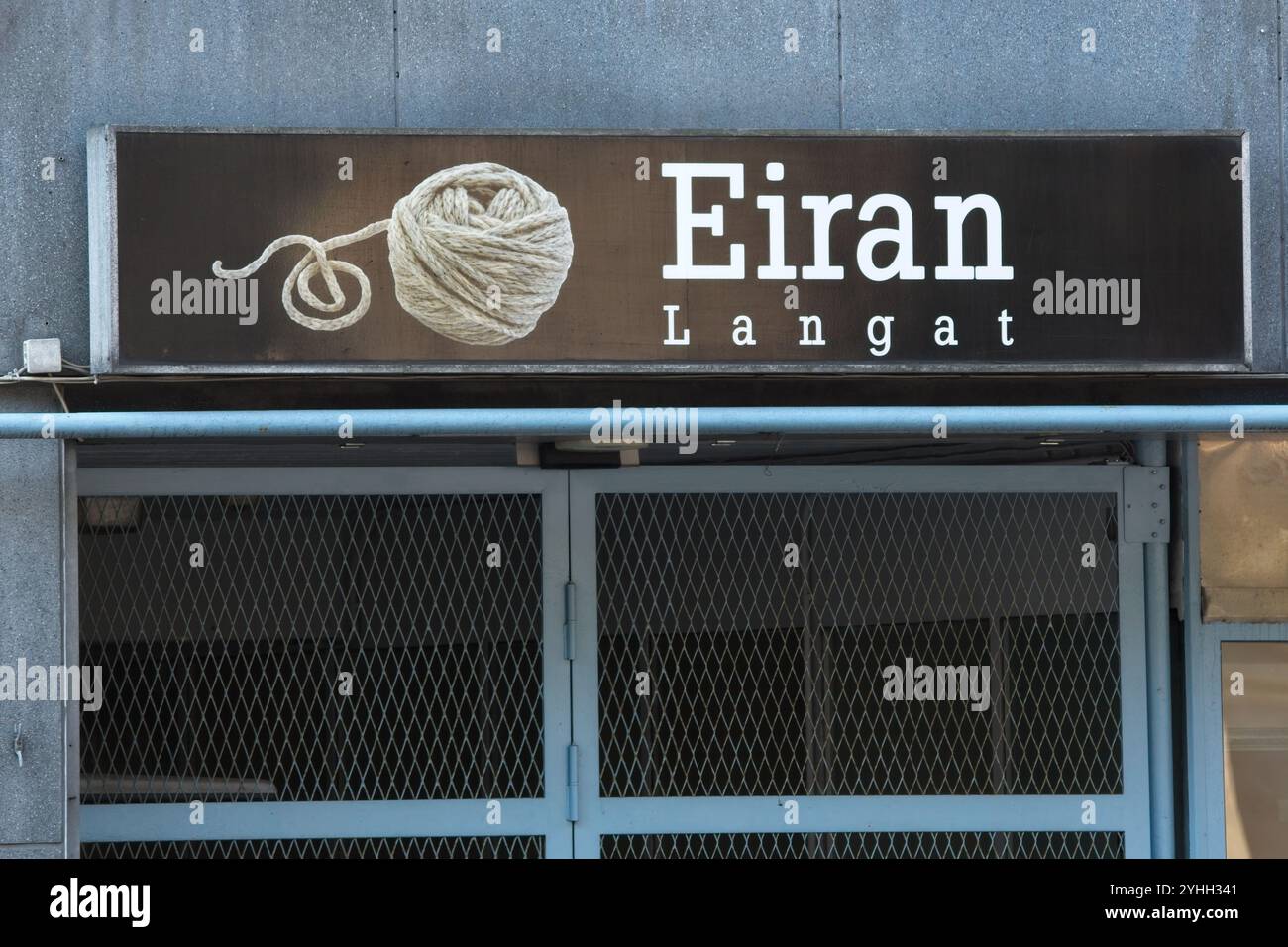 Helsinki, Finlande – 9 septembre. 2024 : logo Eiran Langat. Eiran Langat propose une large sélection de fils à tricoter et de produits artisanaux. Banque D'Images
