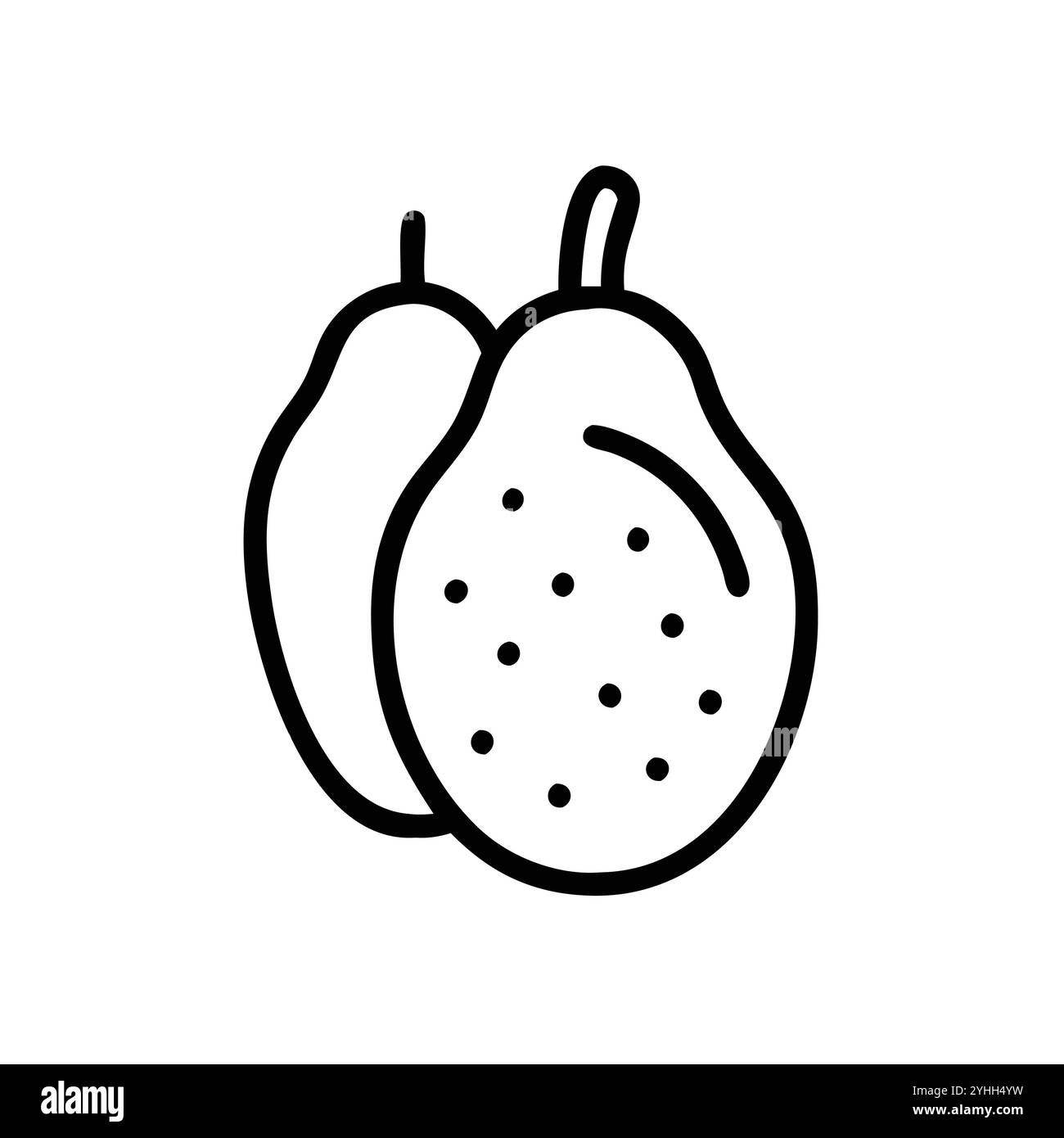 illustration vectorielle simple d'une figue indienne barbarie , dans un style simple et propre, adapté aux thèmes de la nourriture et de la santé. illustration plate de fruits. Illustration de Vecteur