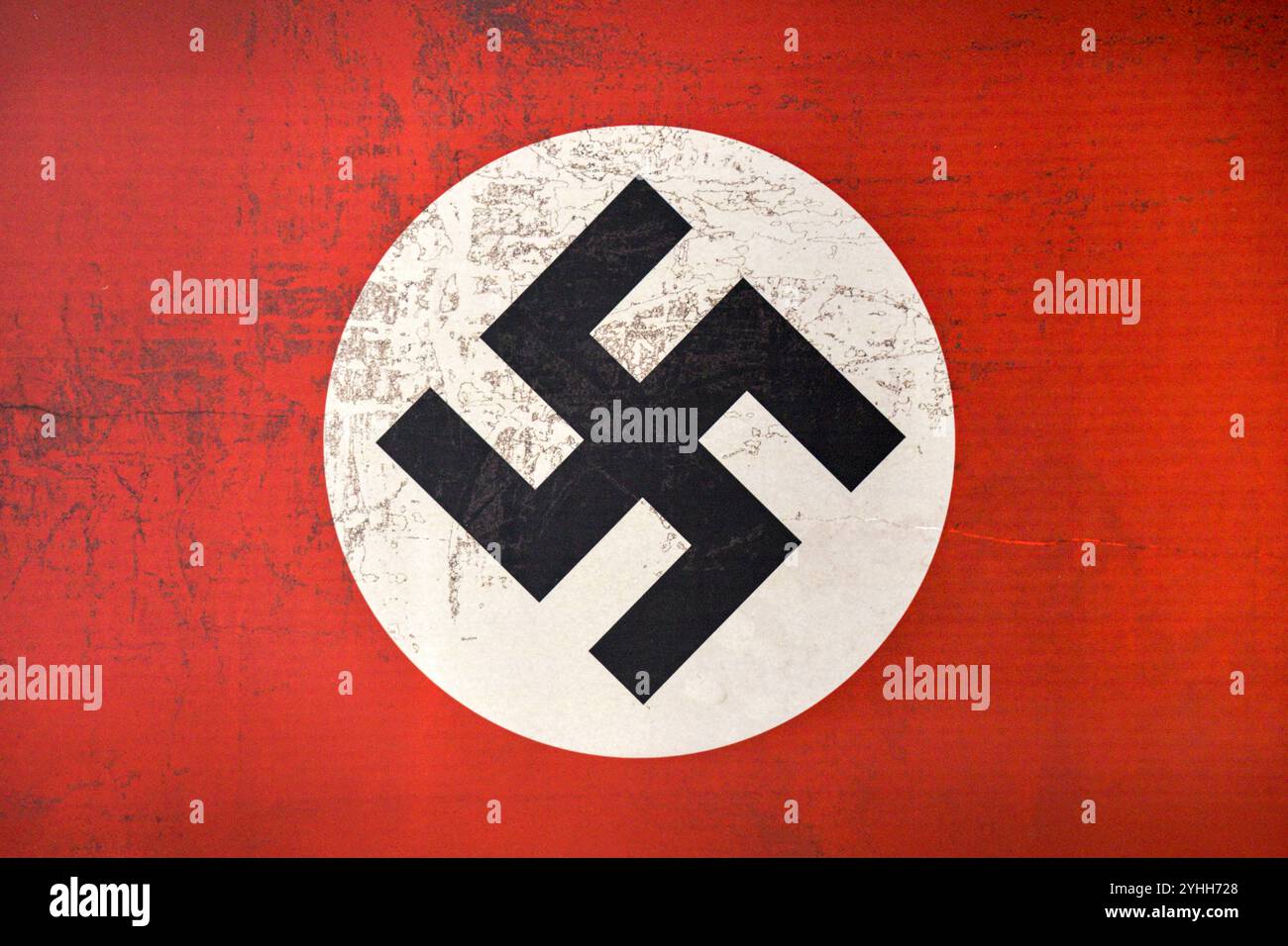 Graphique du drapeau nazi allemand au musée militaire Banque D'Images
